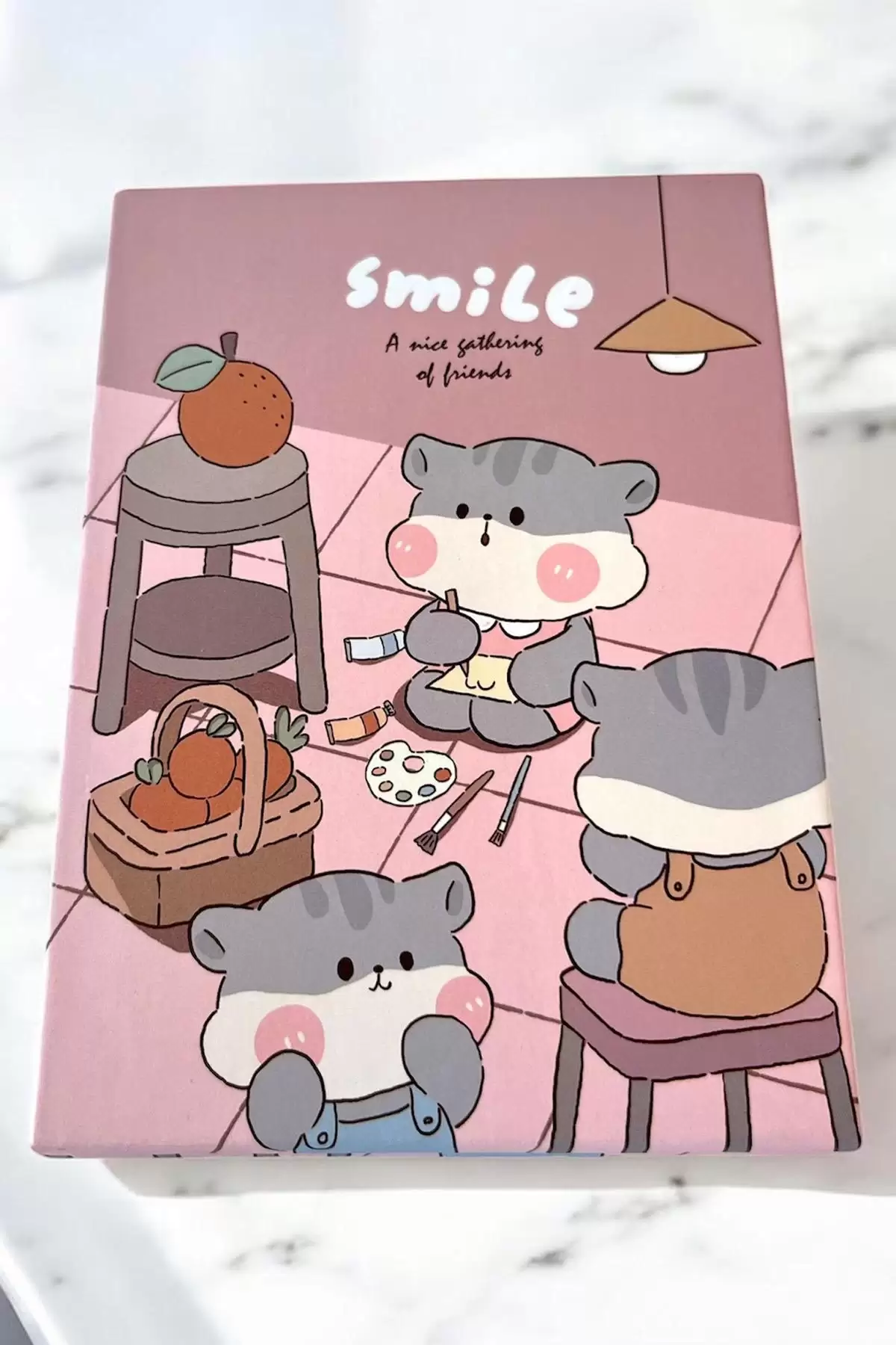 Karışık Renk Kedi Figürlü Masa Aynası