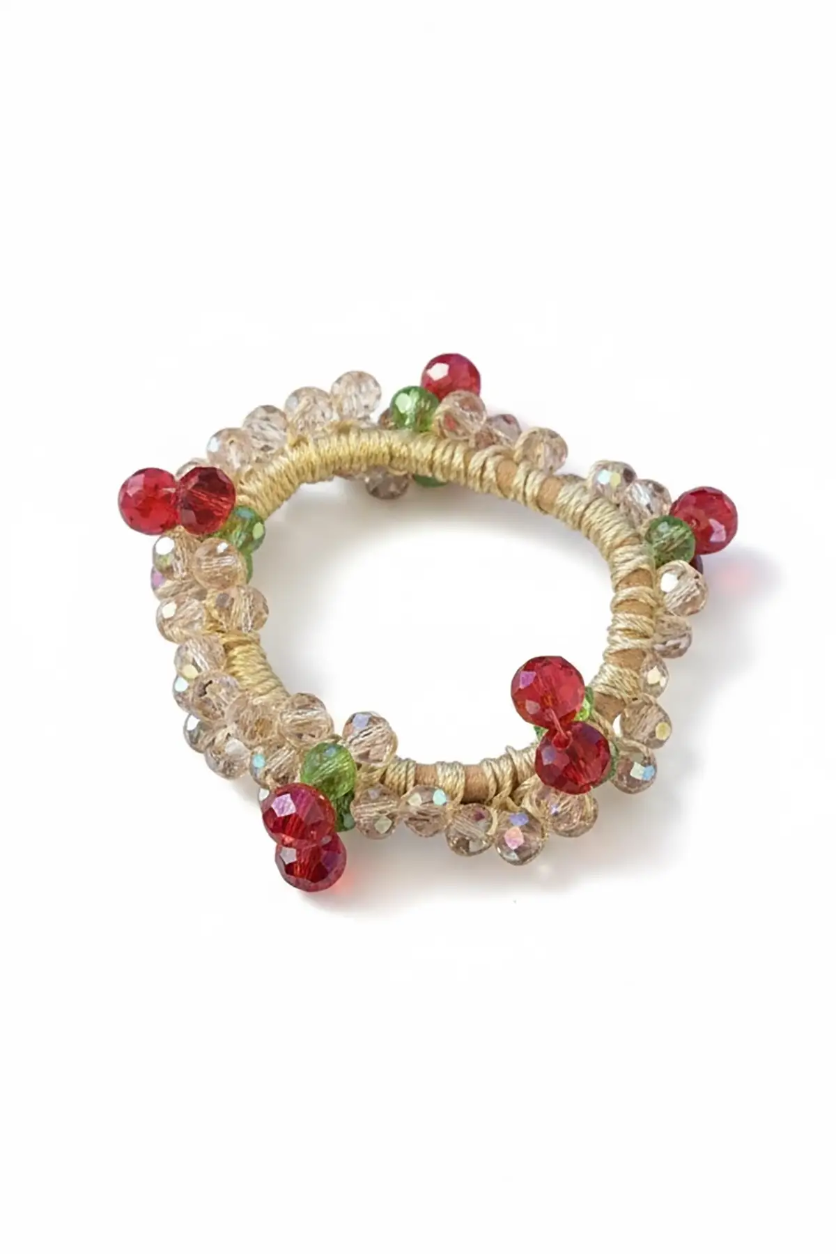 Karışık Renk Kiraz Figürlü Taşlı Lastik Toka