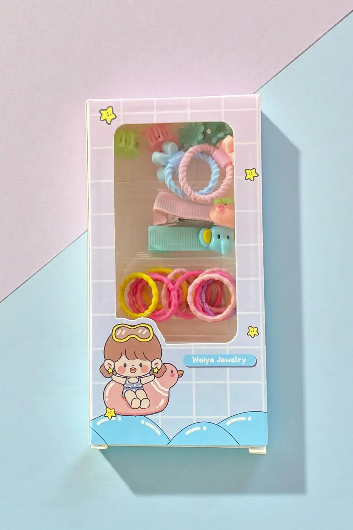 Karışık Renk Lastik Toka Ve Mini Mandal Toka /Yan Toka Set