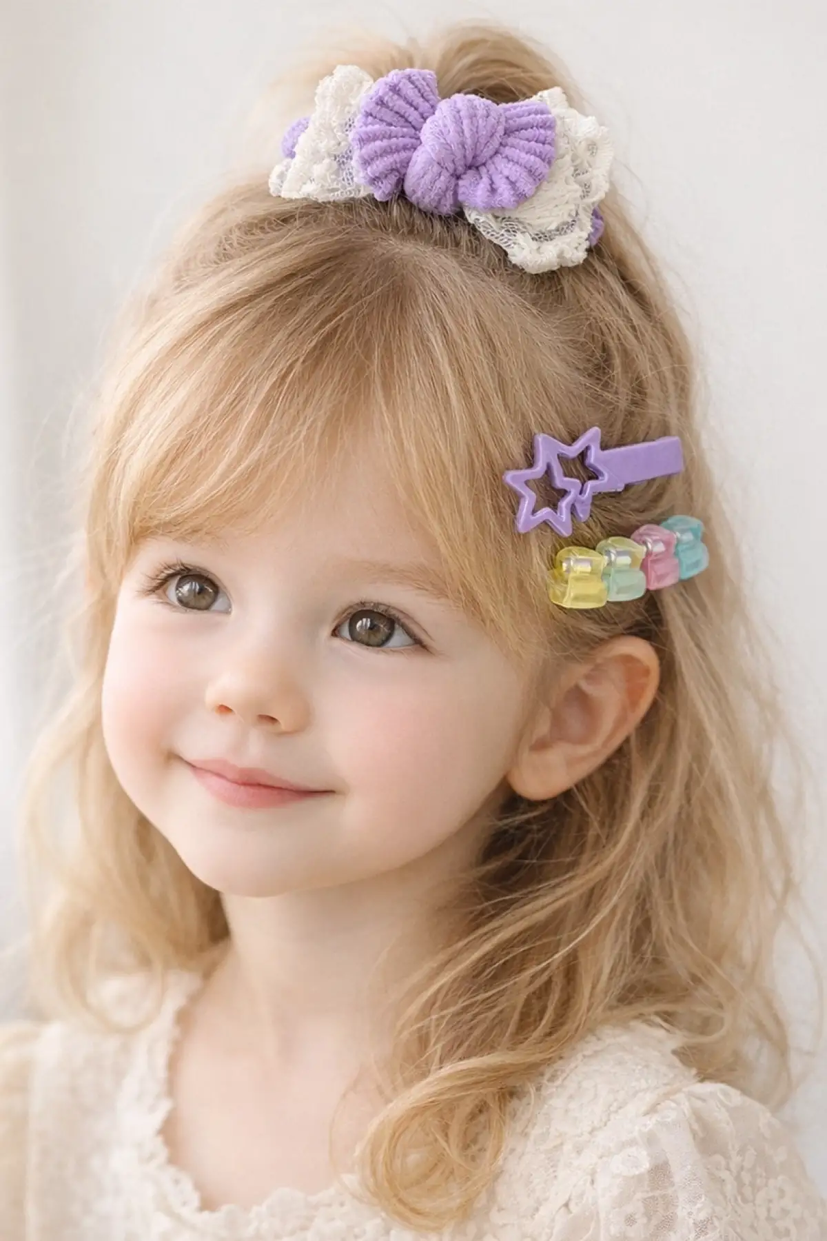 Karışık Renk Lastik Yan Toka Ve Mini Mandal Toka Set