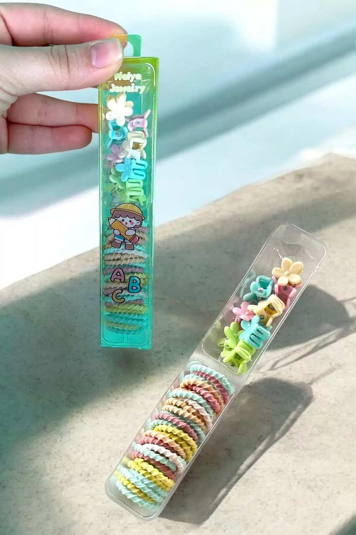 Karışık Renk Mandal Toka Ve Lastik Toka Set