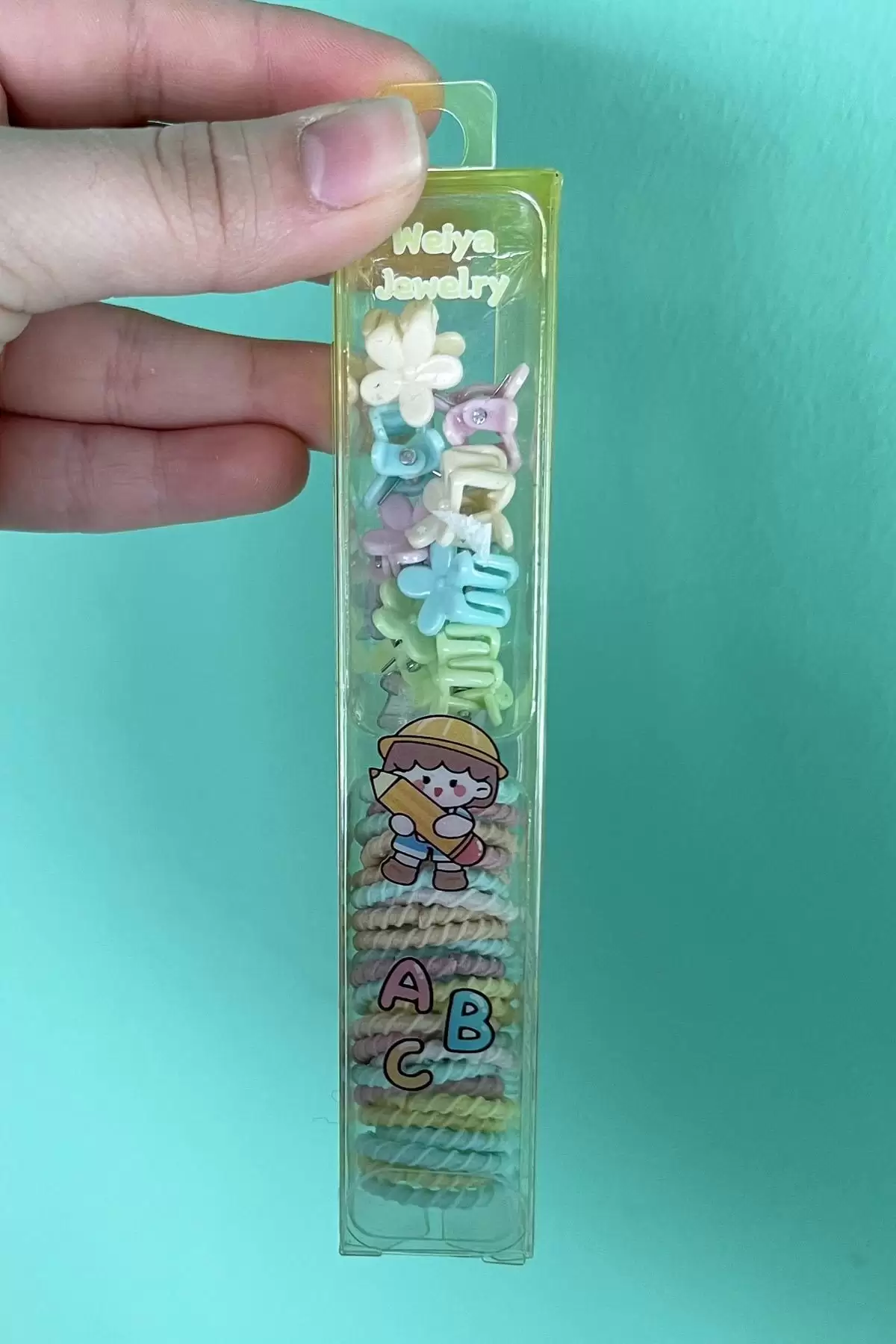 Karışık Renk Mandal Toka Ve Lastik Toka Set