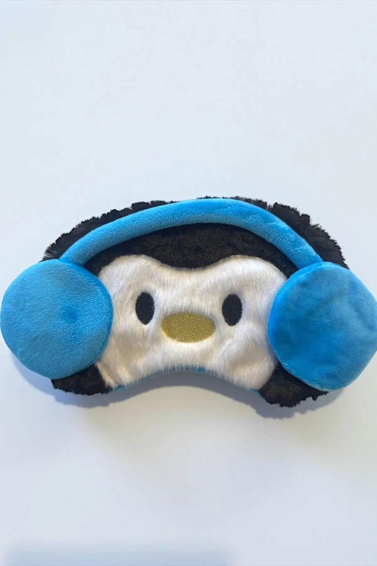 Karışık Renk Penguen Figürlü Peluş Uyku Bandı