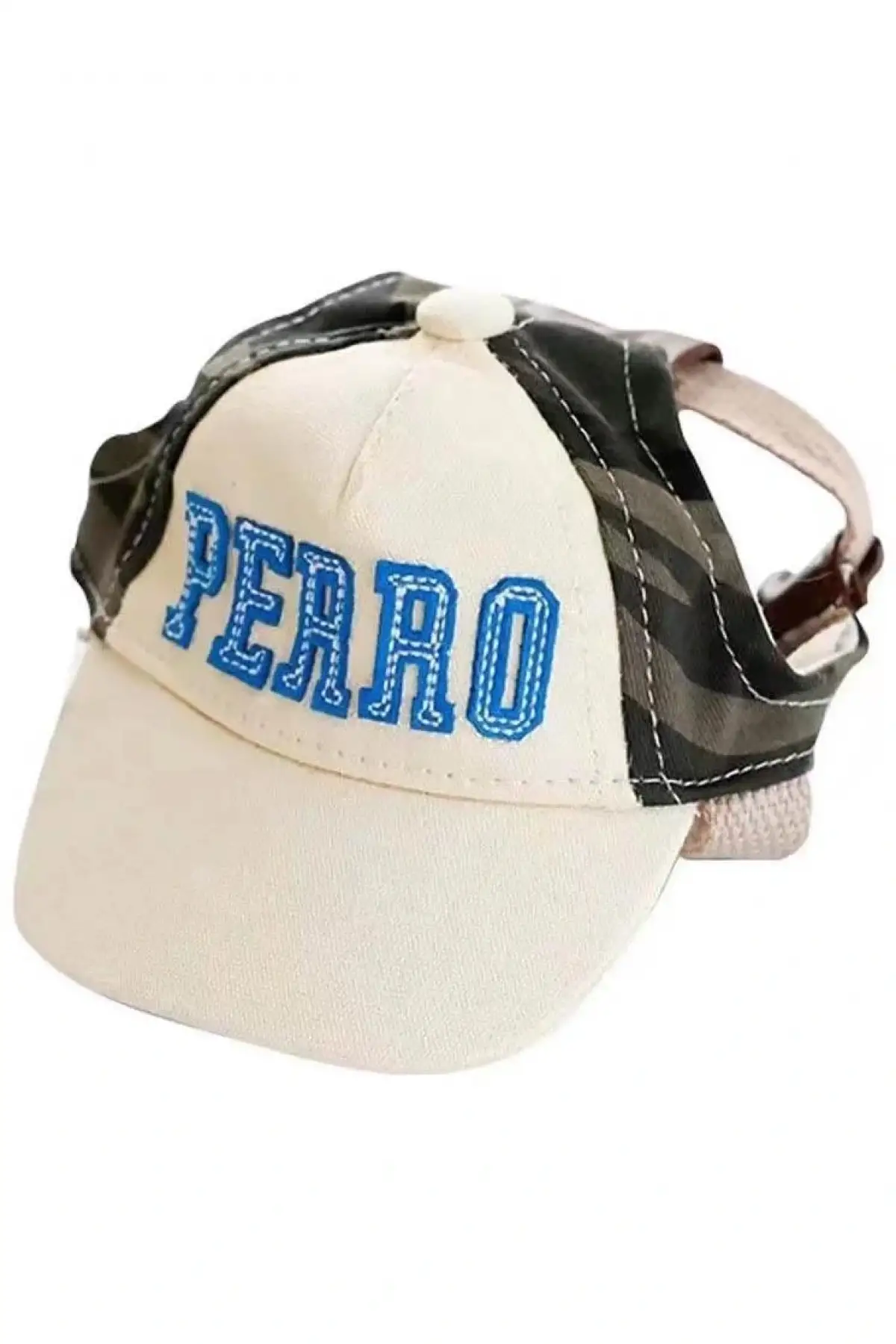 Karışık Renk Perro Yazılı Kamuflaj Desenli L Beden Köpek Şapkası