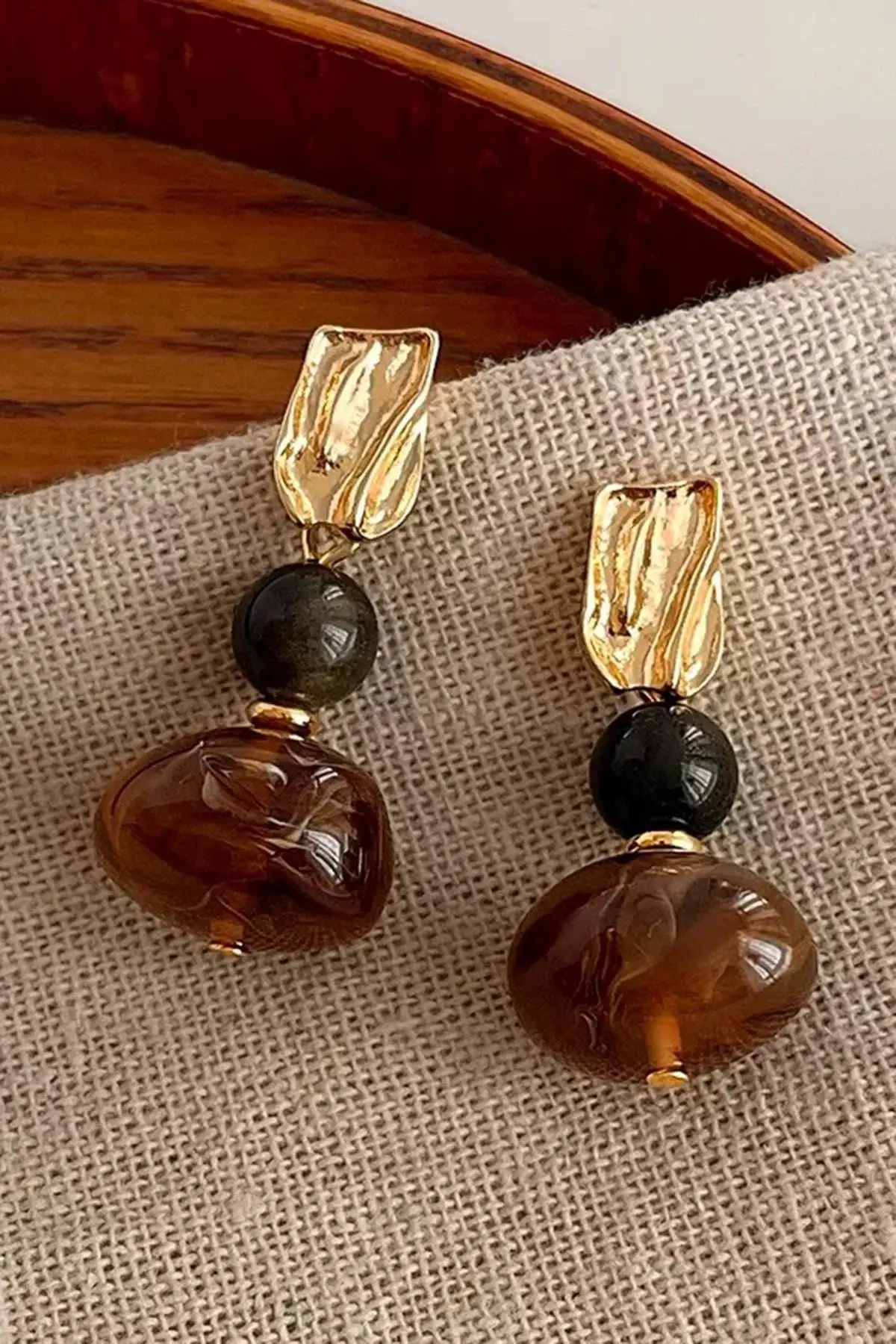 Karışık Renk Sallantılı Küpe (Çift)