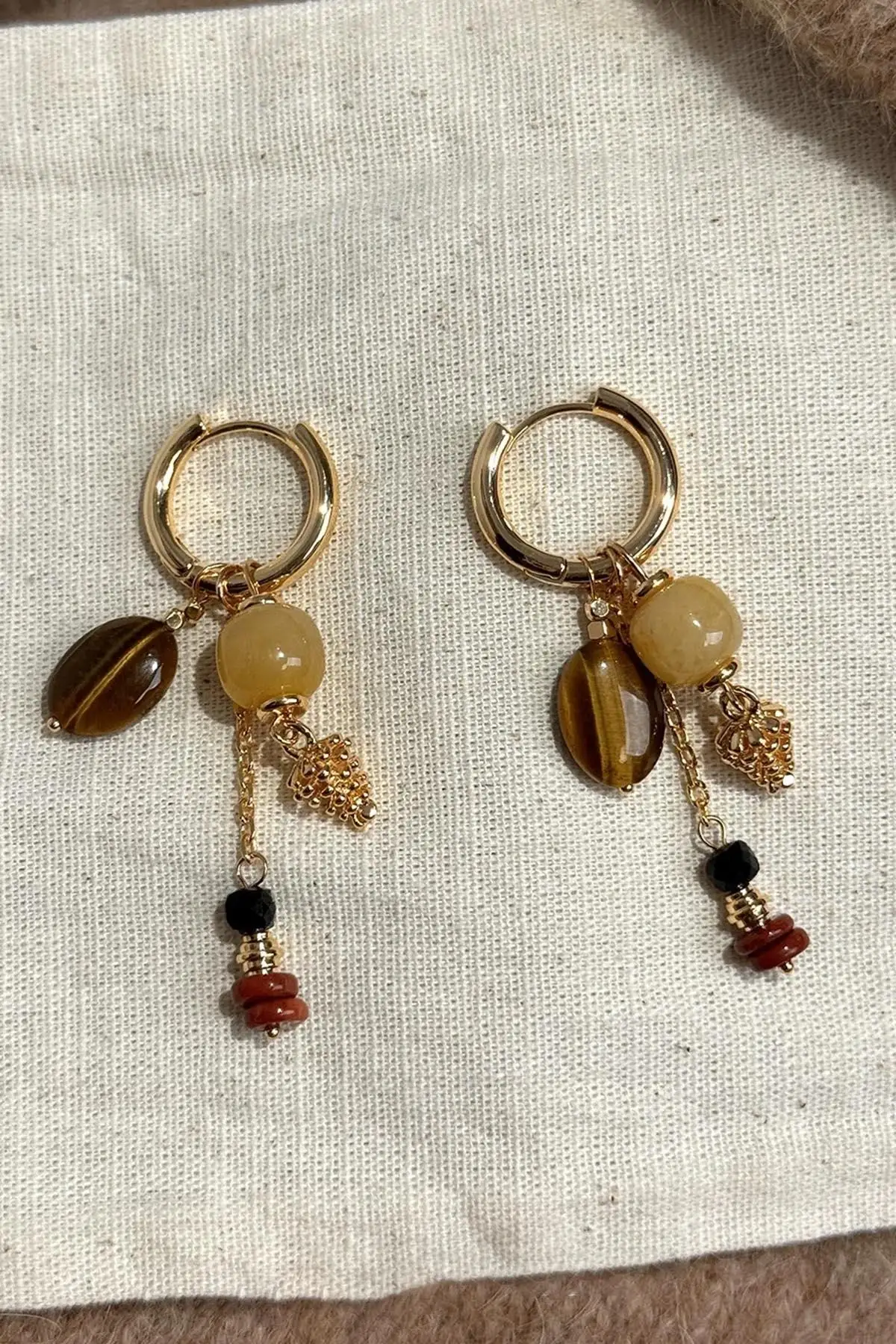 Karışık Renk Sallantılı Küpe (Çift)