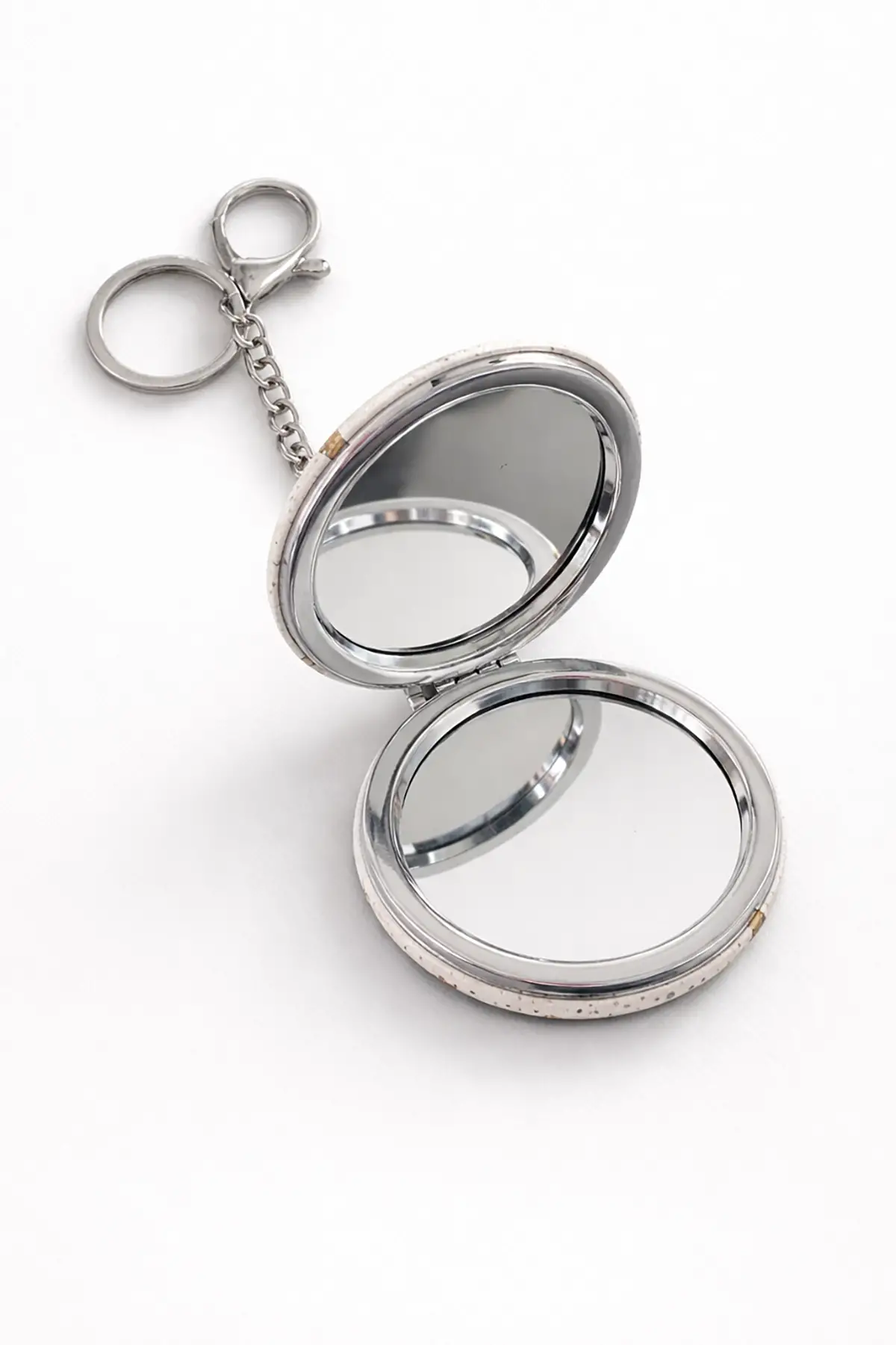 Karışık Renk Tüy Figürlü Cep Aynası