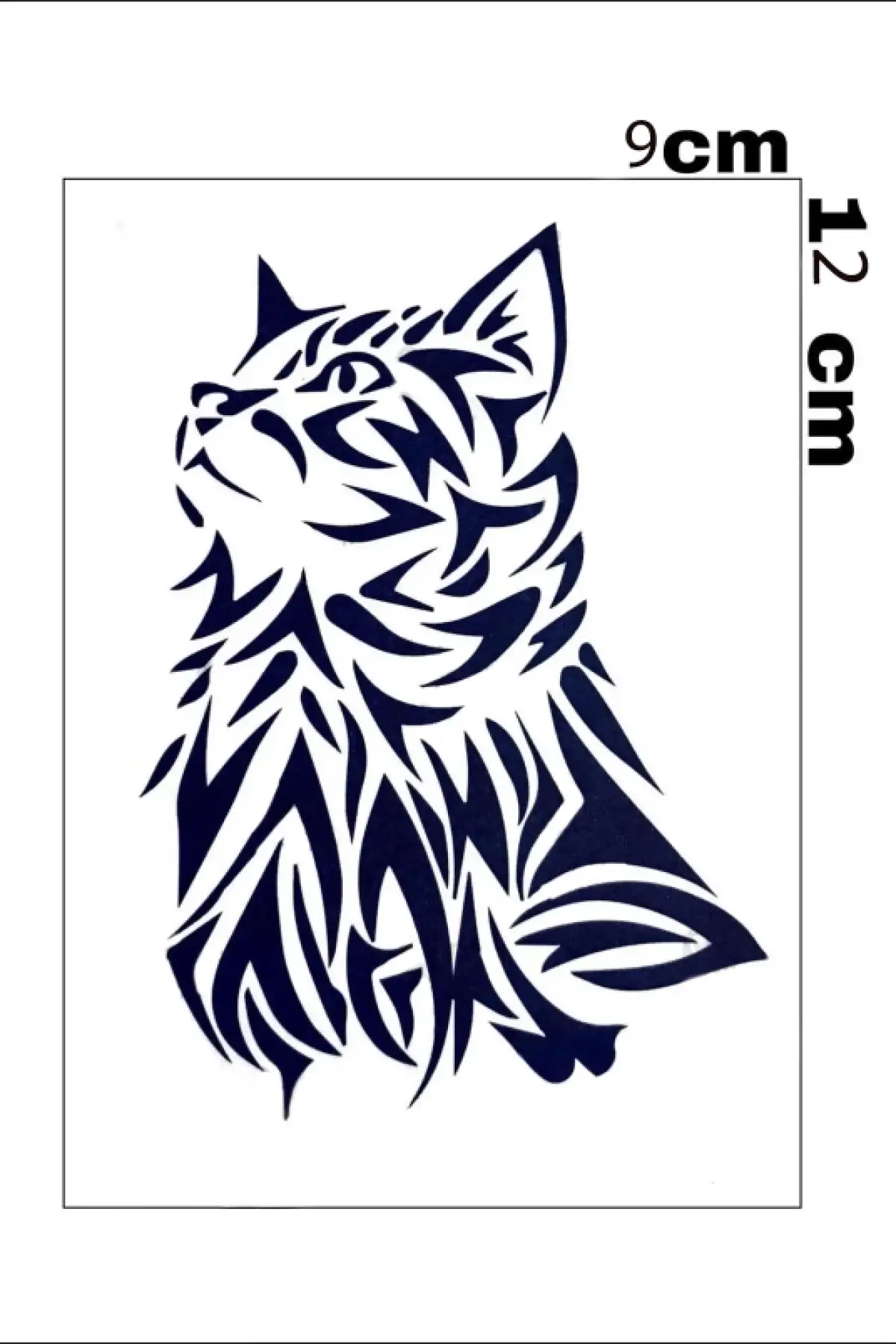 Kedi Figürlü 12 Saat Sonra Kararan Geçici Dövme Tattoo