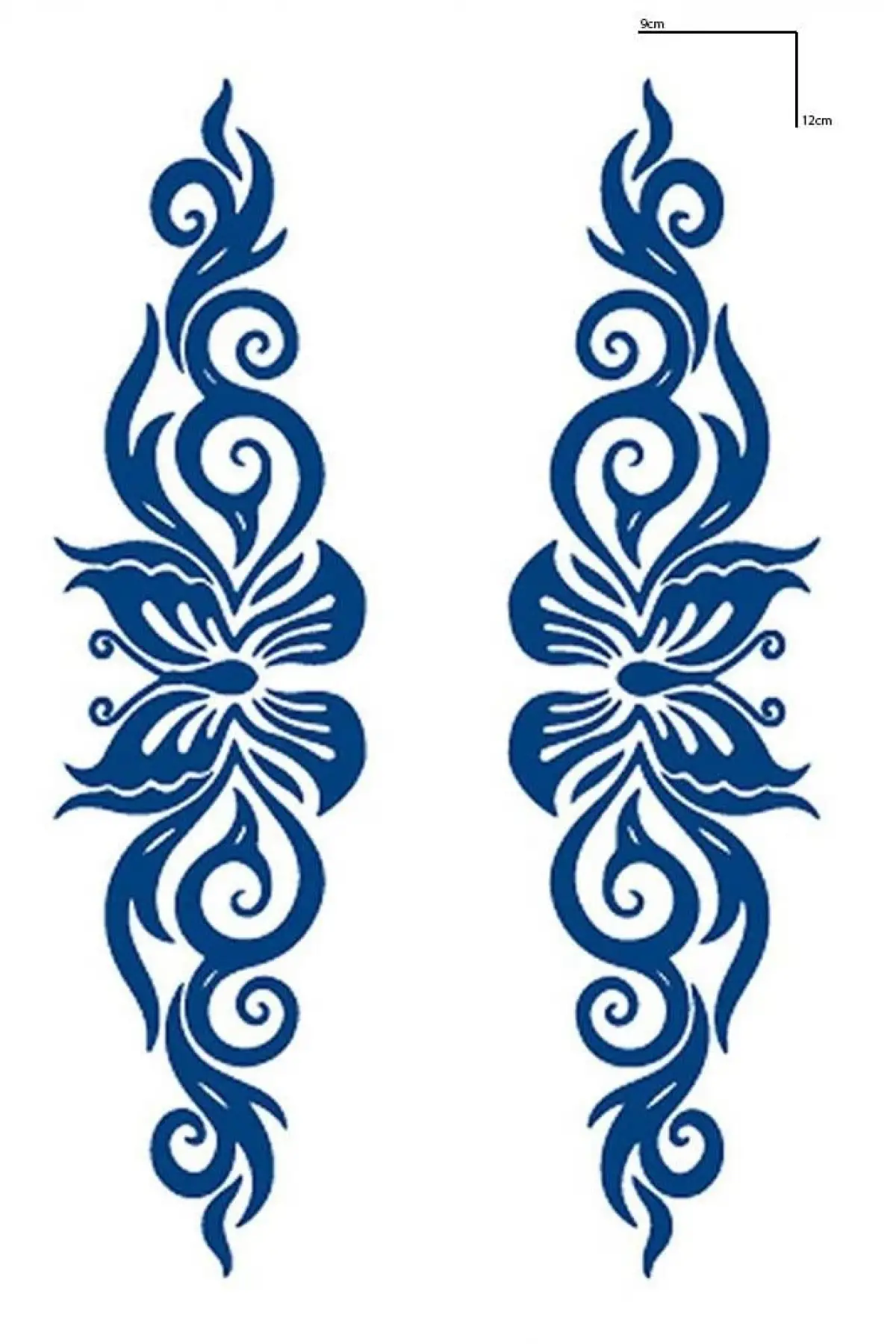 Kelebek Figürlü 12 Saat Sonra Kararan Geçici Dövme Tattoo