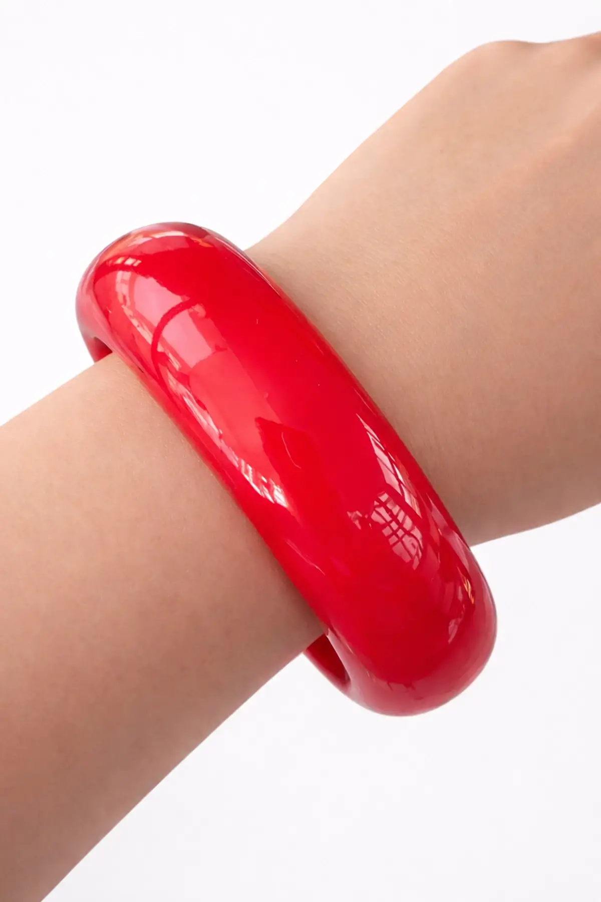 Kırmızı Renk Kemik Mika Bileklik