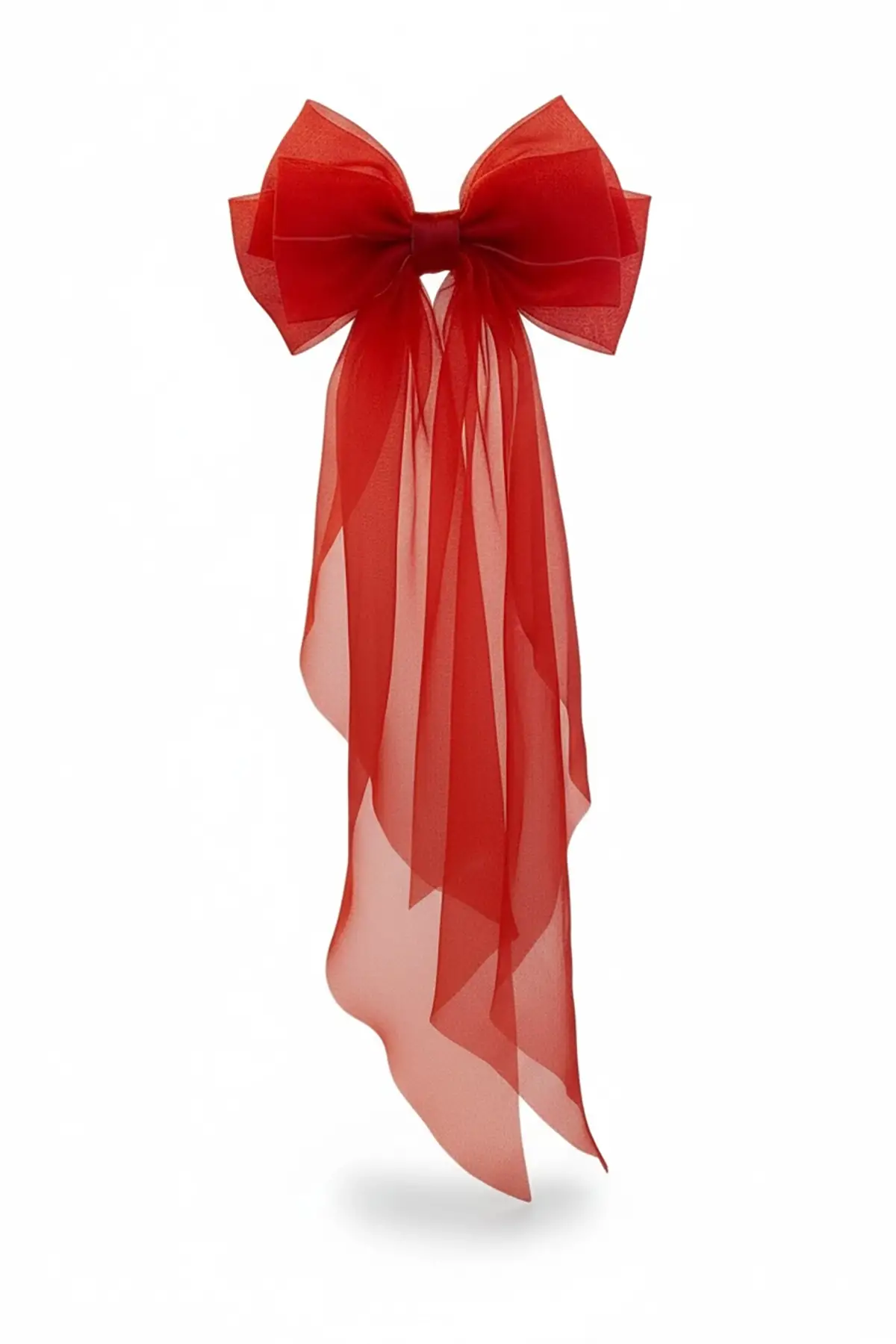 Kırmızı Renk Kurdele Detaylı Pens Toka