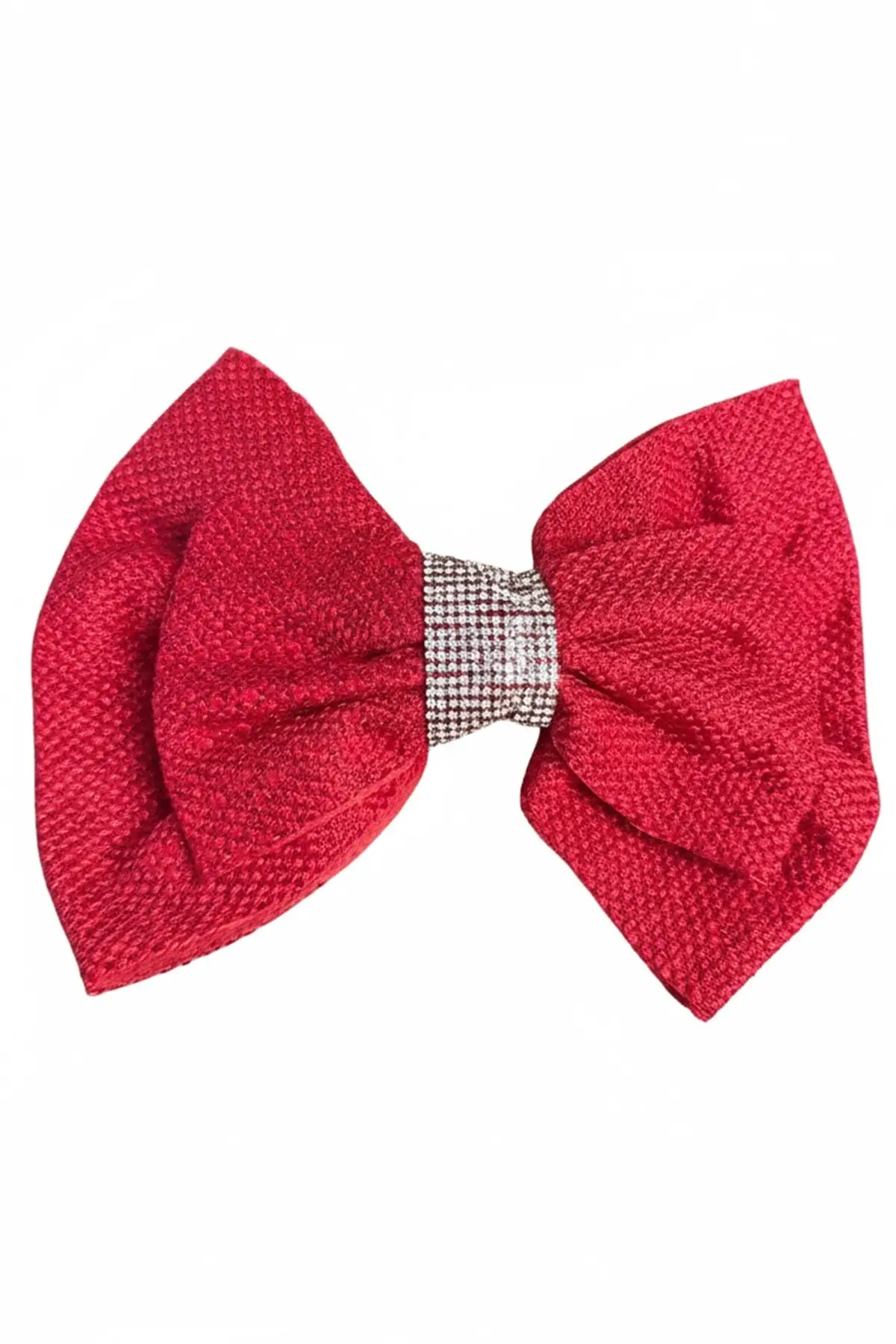 Kırmızı Renk Kurdele Figürlü Taş Detaylı Otomat Toka