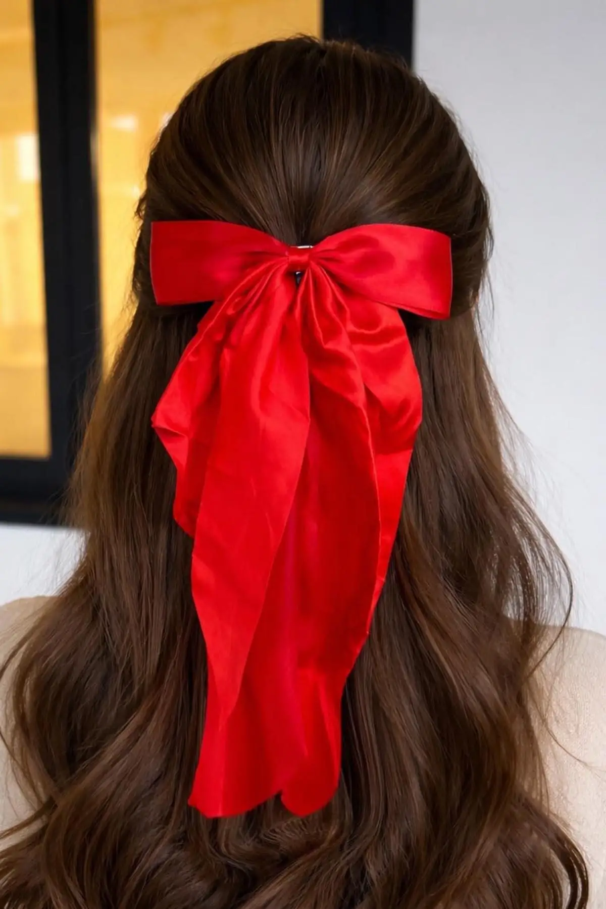 Kırmızı Renk Kurdele Pens Toka