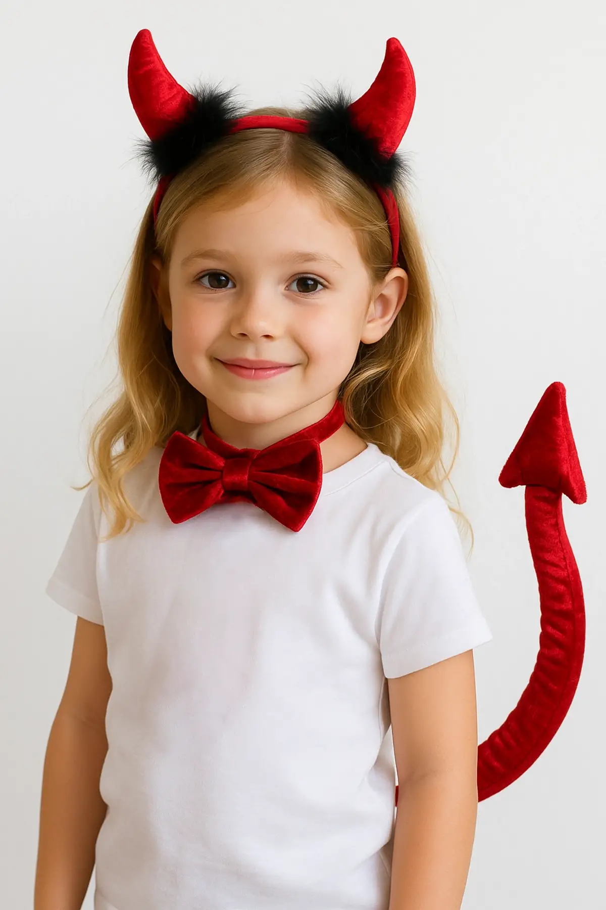 Kırmızı Renk Şeytan Taç Seti