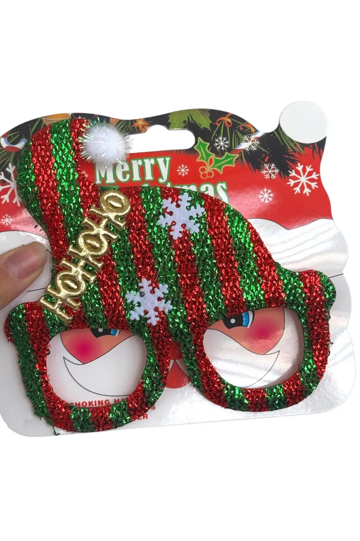 Kırmızı Renk Yılbaşı Temalı Gözlük