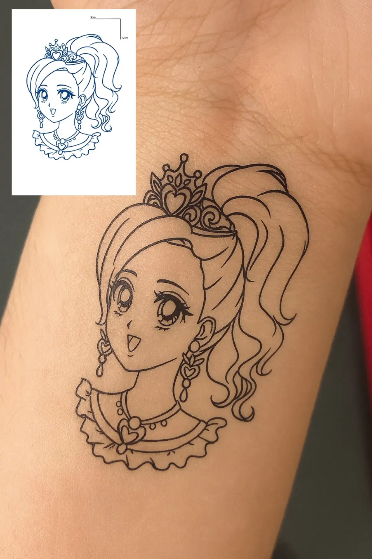 Kız Figürlü 12 Saat Sonra Kararan Geçici Dövme Tattoo