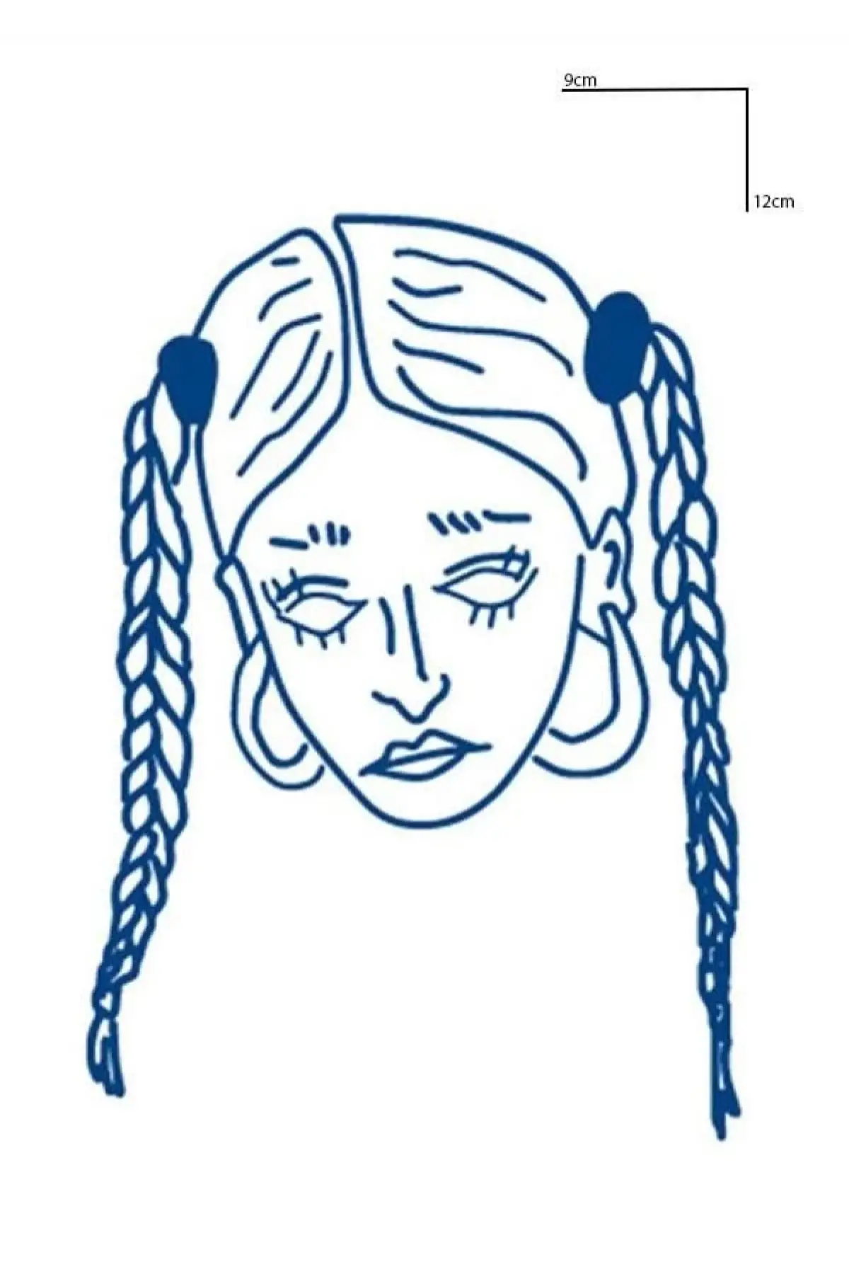 Kız Figürlü 12 Saat Sonra Kararan Geçici Dövme Tattoo