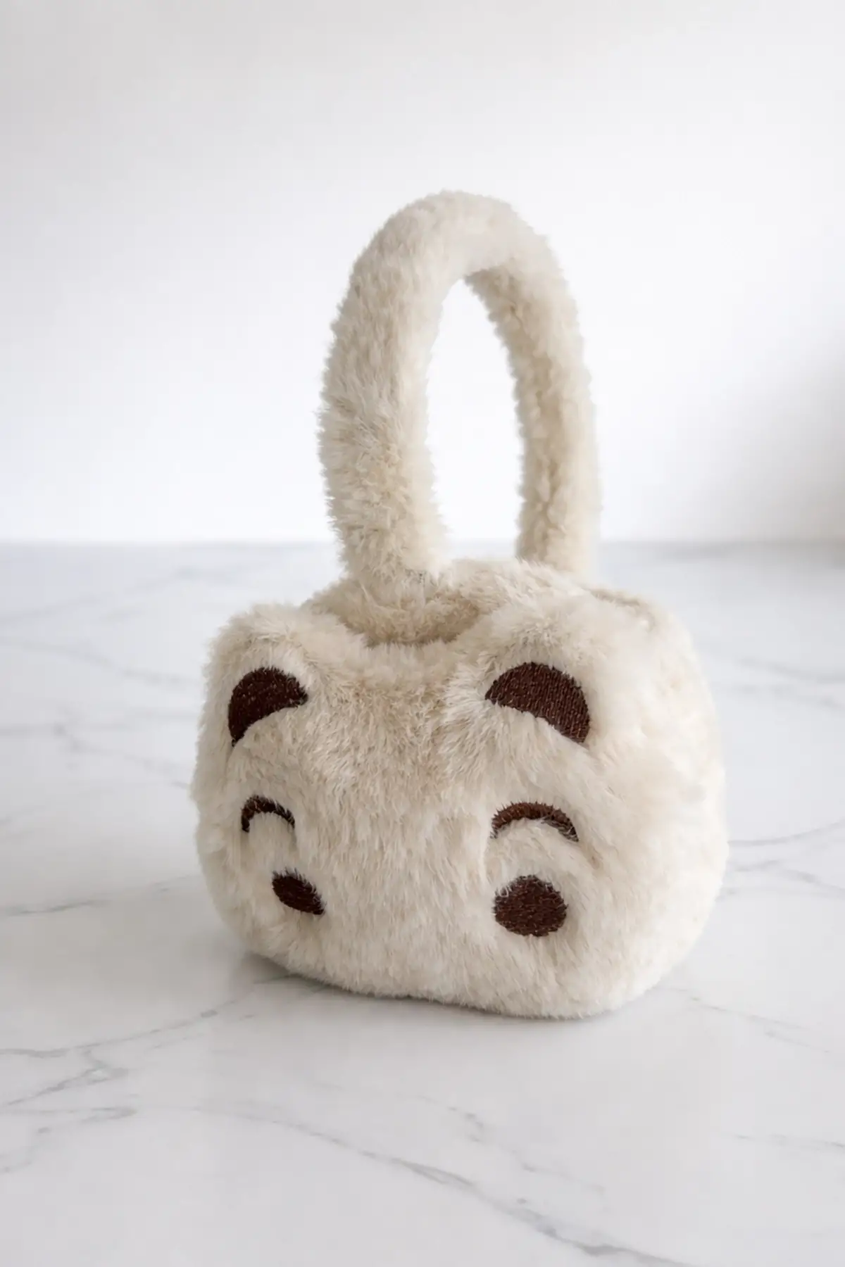 Krem Renk Ayıcık Figürlü Peluş Kulaklık