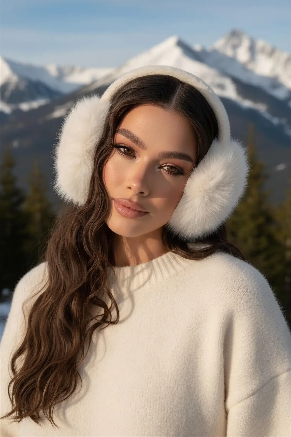 Krem Renk Peluş Kulaklık