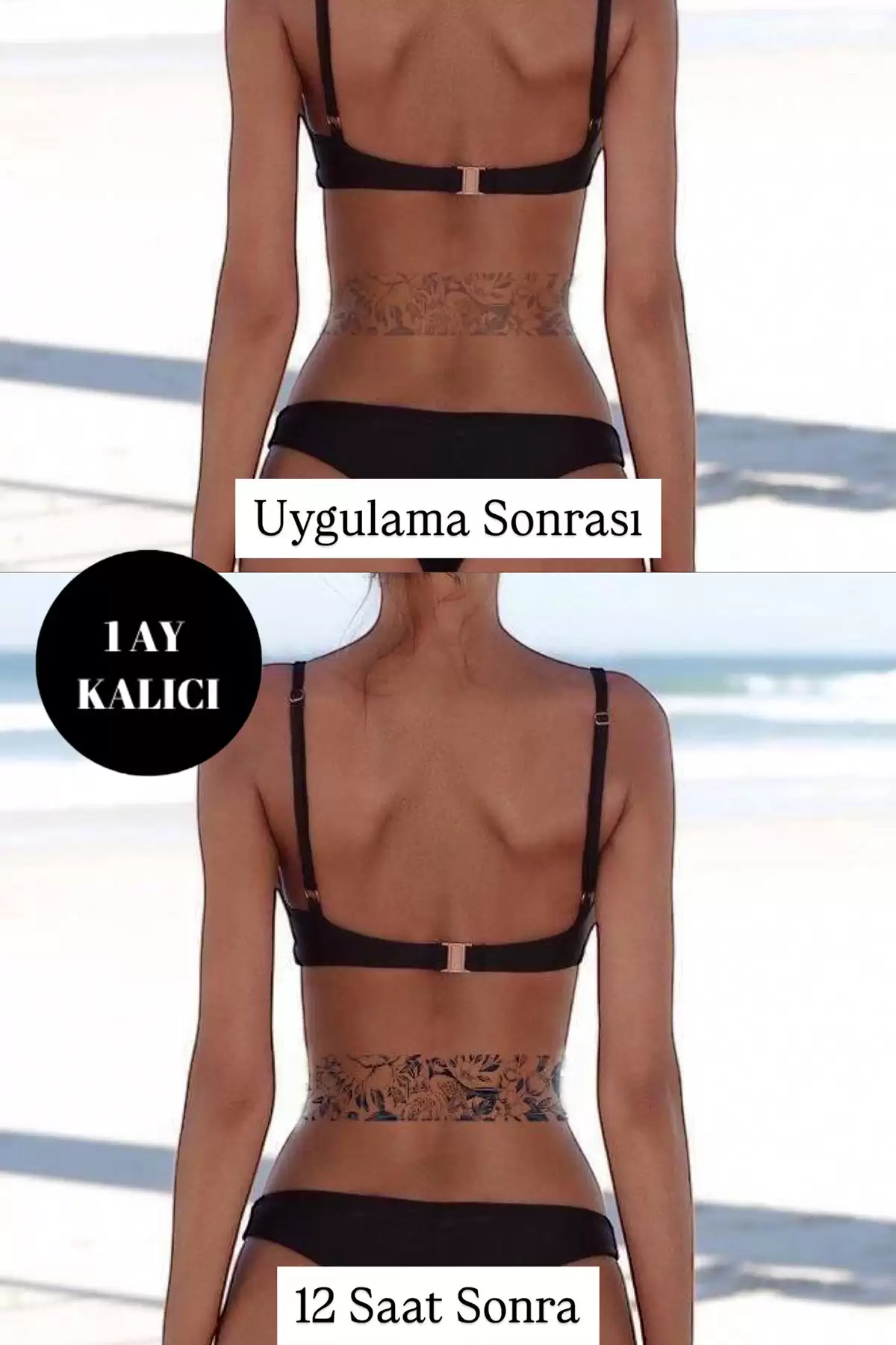 Kuş Figürlü 12 Saat Sonra Kararan Geçici Dövme Tattoo