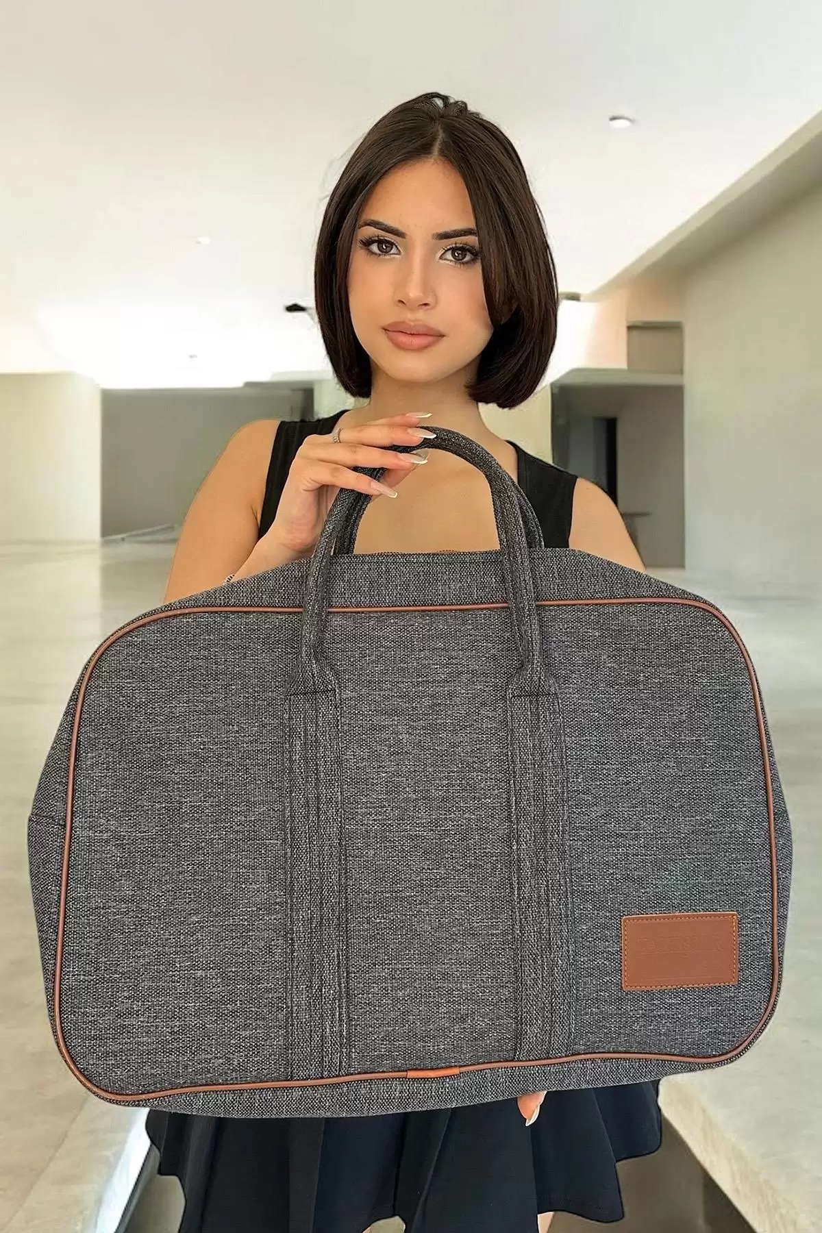 Lacivert Renk Büyük Boy El Çantası/ Seyahat Çantası