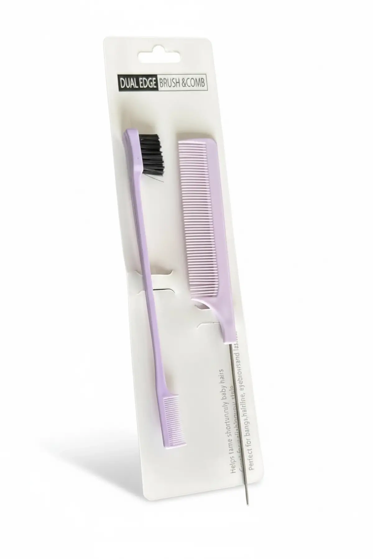 Lila Renk İkili Saç Fırçası