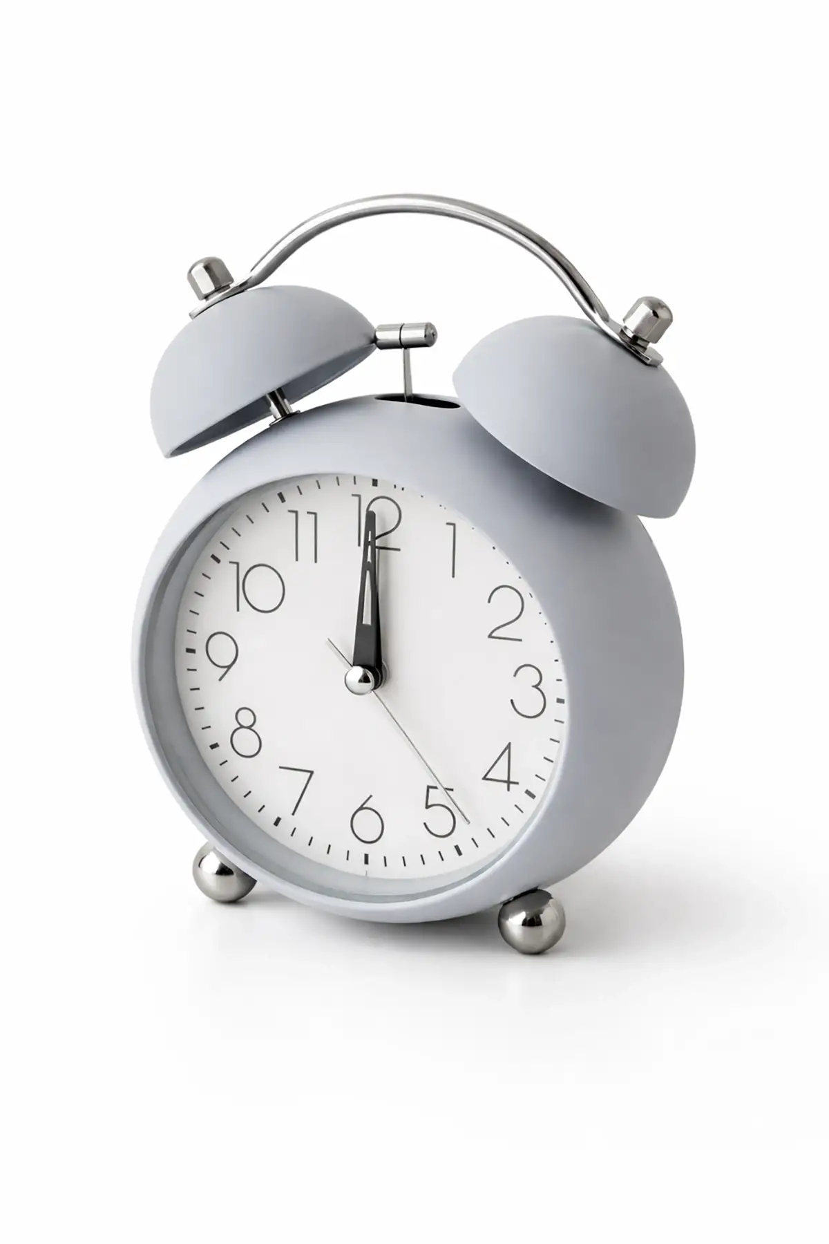 Lila Renk Mini Dekoratif Işıklı Alarmlı Yuvarlak Masa Saati