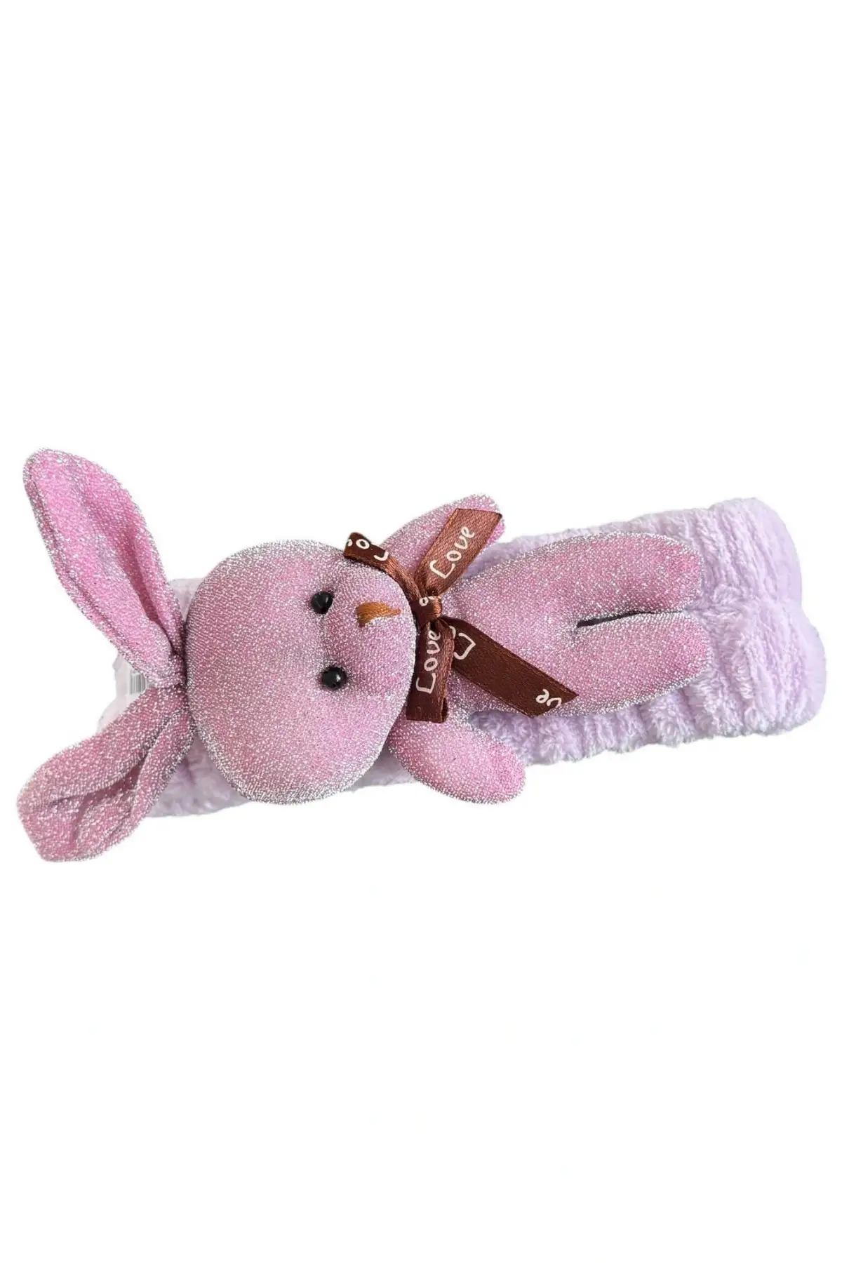 Lila Renk Tavşan Figürlü Peluş Saç Bandı