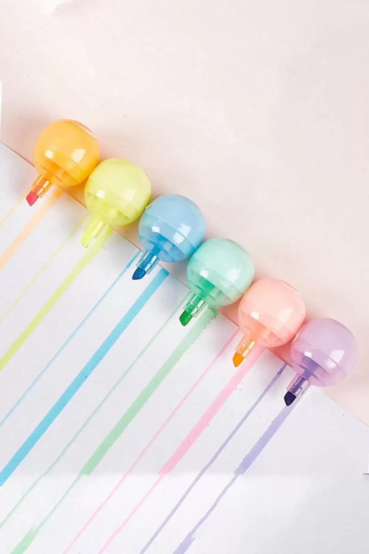 Lolipop Figürlü 6lı Fosforlu Kalem Set