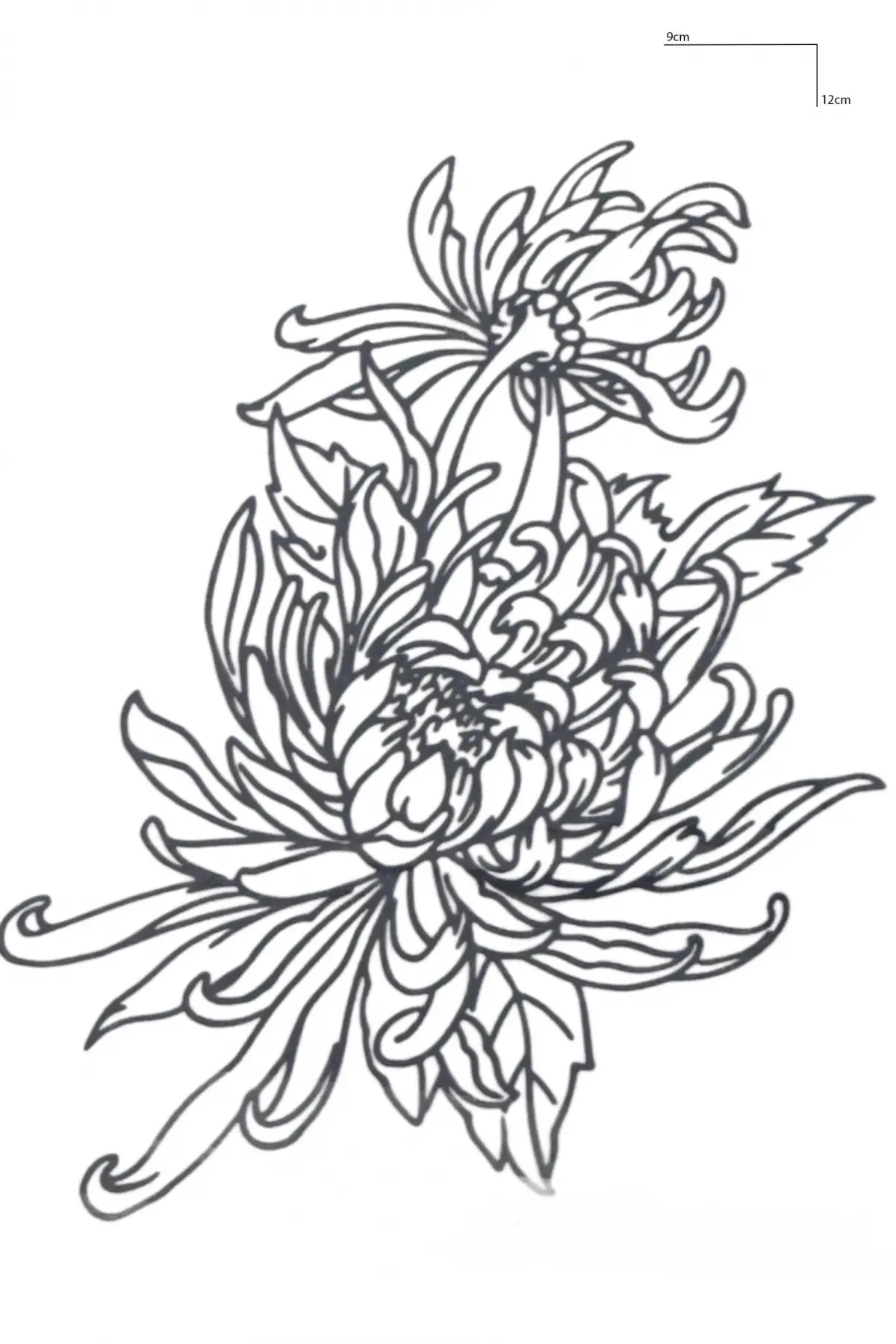 Lotus Çiçeği Figürlü 12 Saat Sonra Kararan Geçici Mini Dövme Tattoo