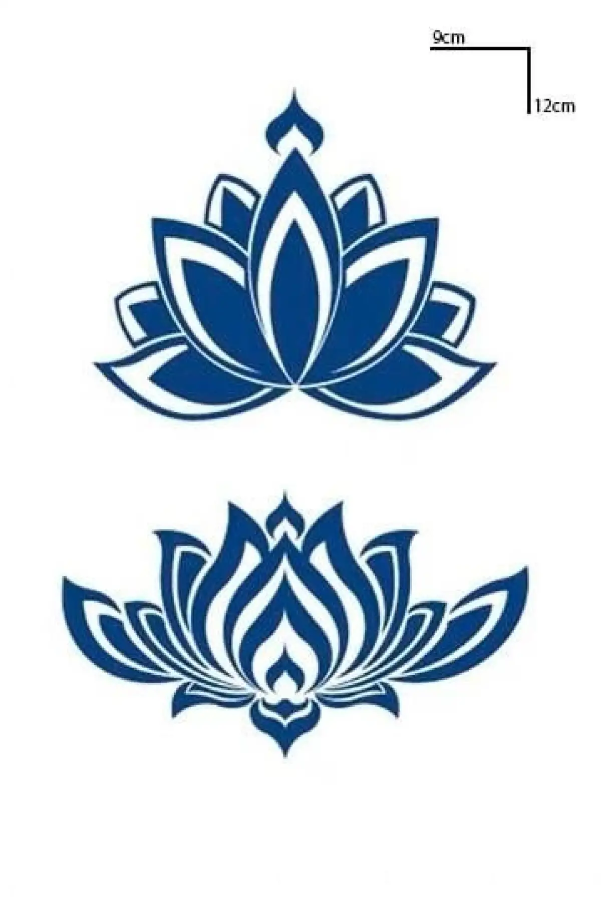 Lotus Figürlü 12 Saat Sonra Kararan Geçici Dövme Tattoo