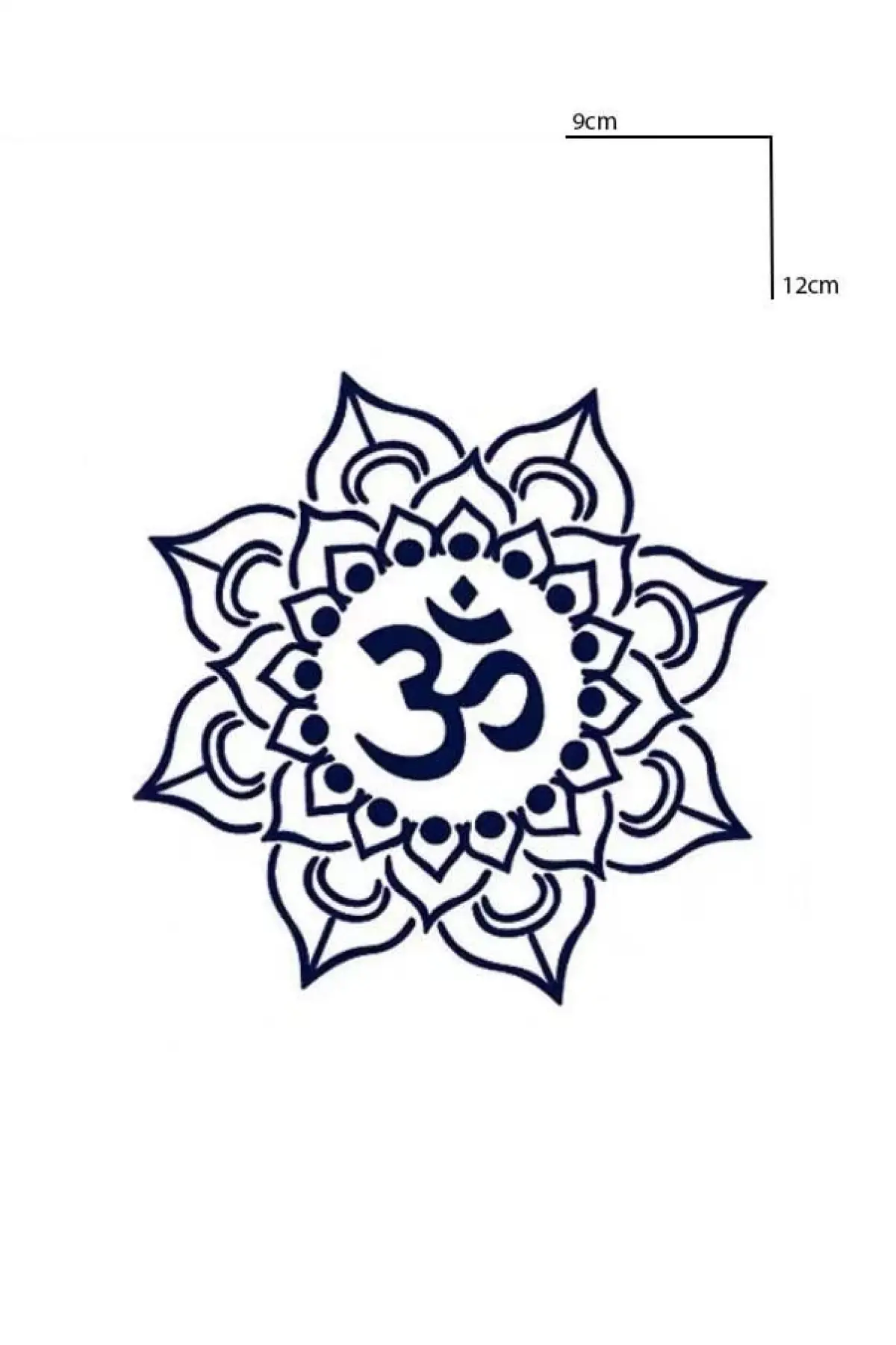 Mandala Figürlü 12 Saat Sonra Kararan Geçici Dövme Tattoo