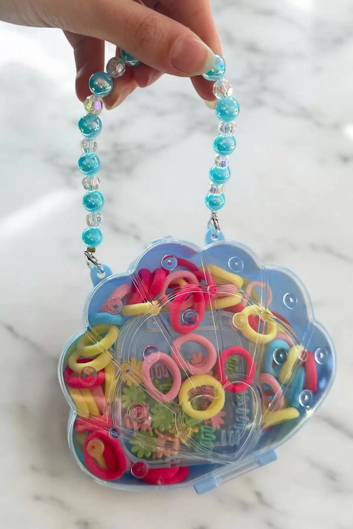 Mavi Renk Çantalı Çocuk Toka Set