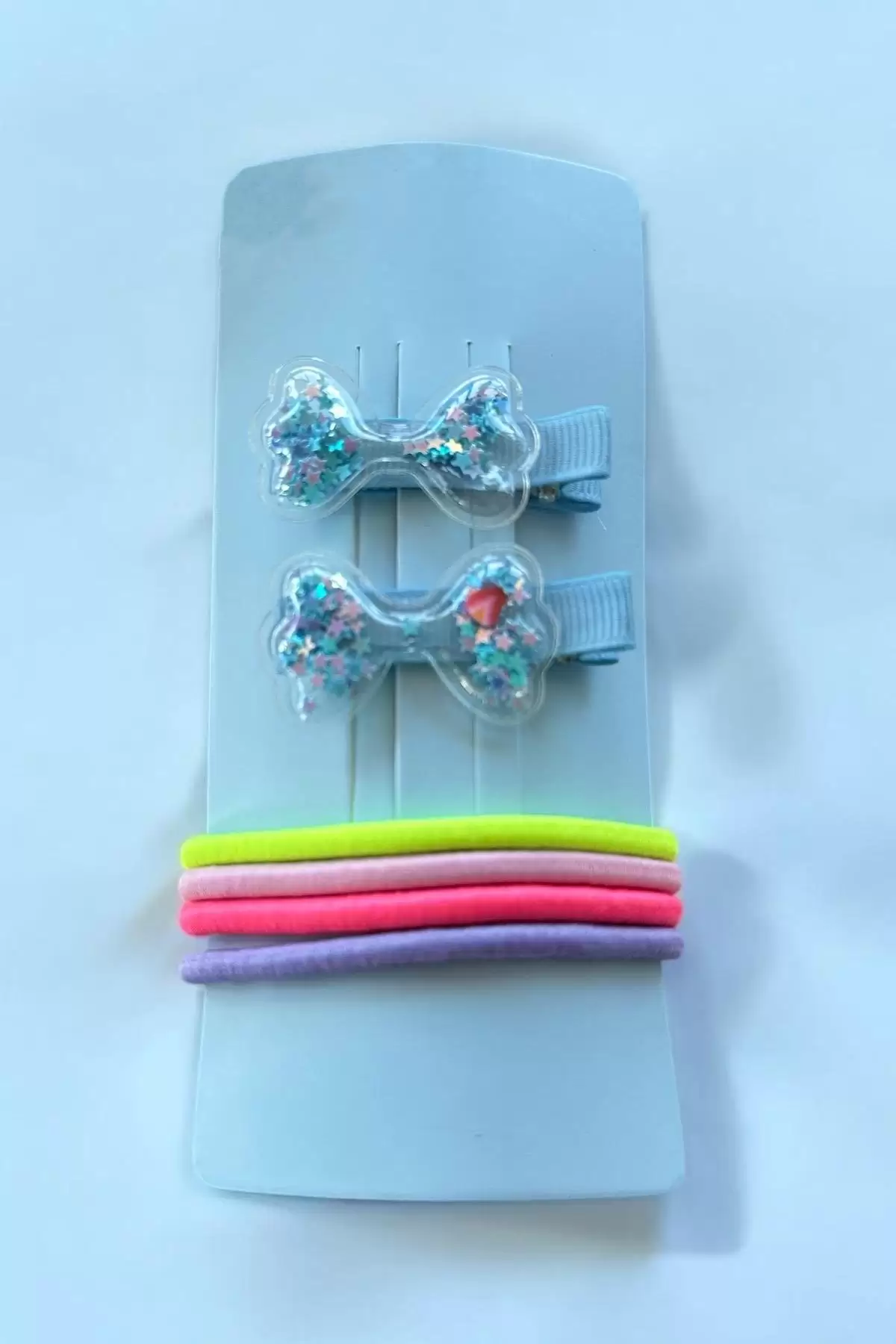 Mavi Renk Karışık Figürlü Tarak/ Çocuk Toka Set