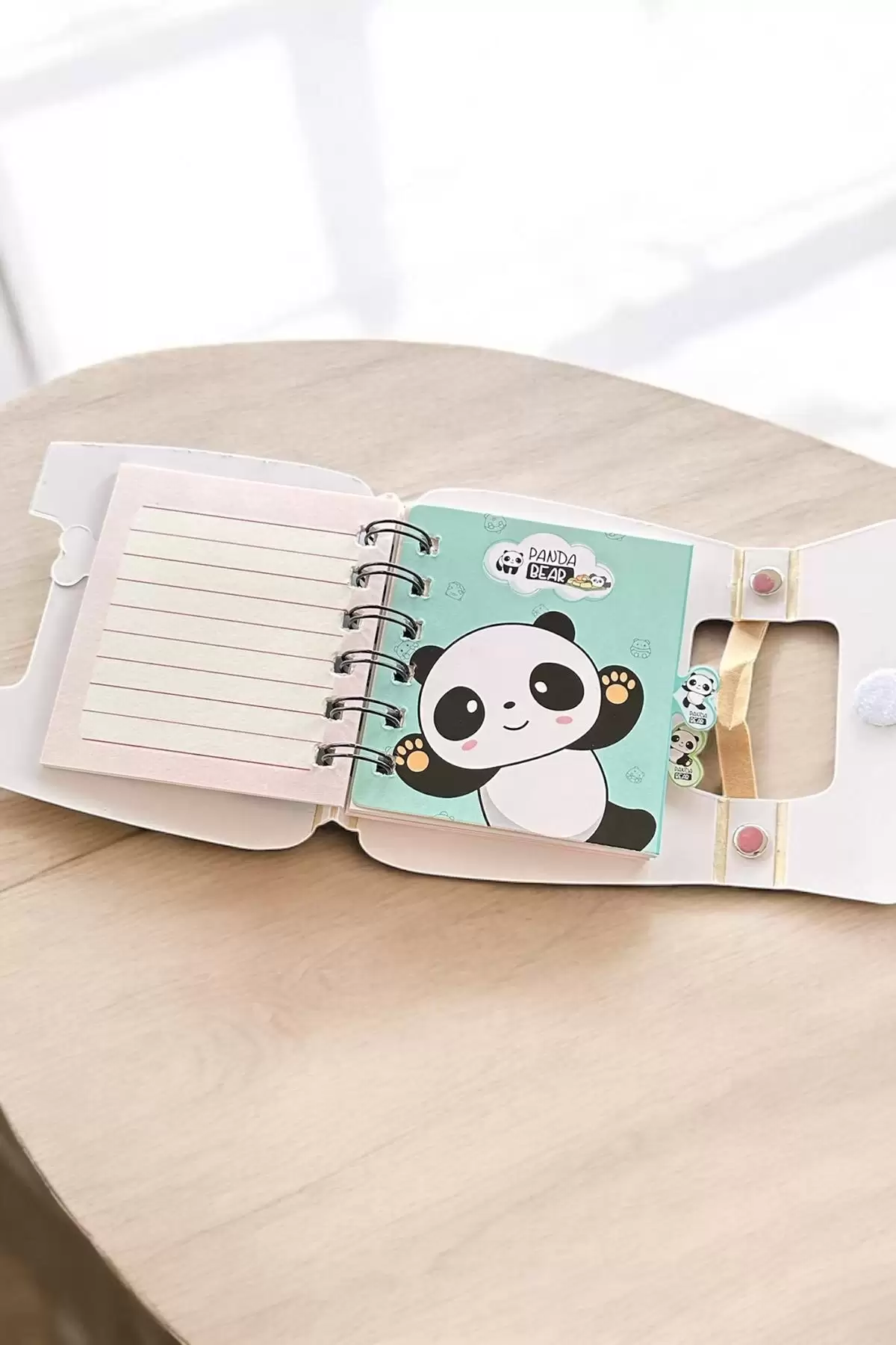 Mavi Renk Panda Figürlü Not Defteri