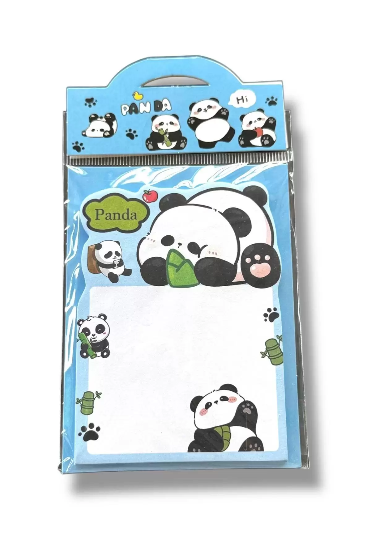 Mavi Renk Panda Figürlü Yapışkanlı Not Kağıdı
