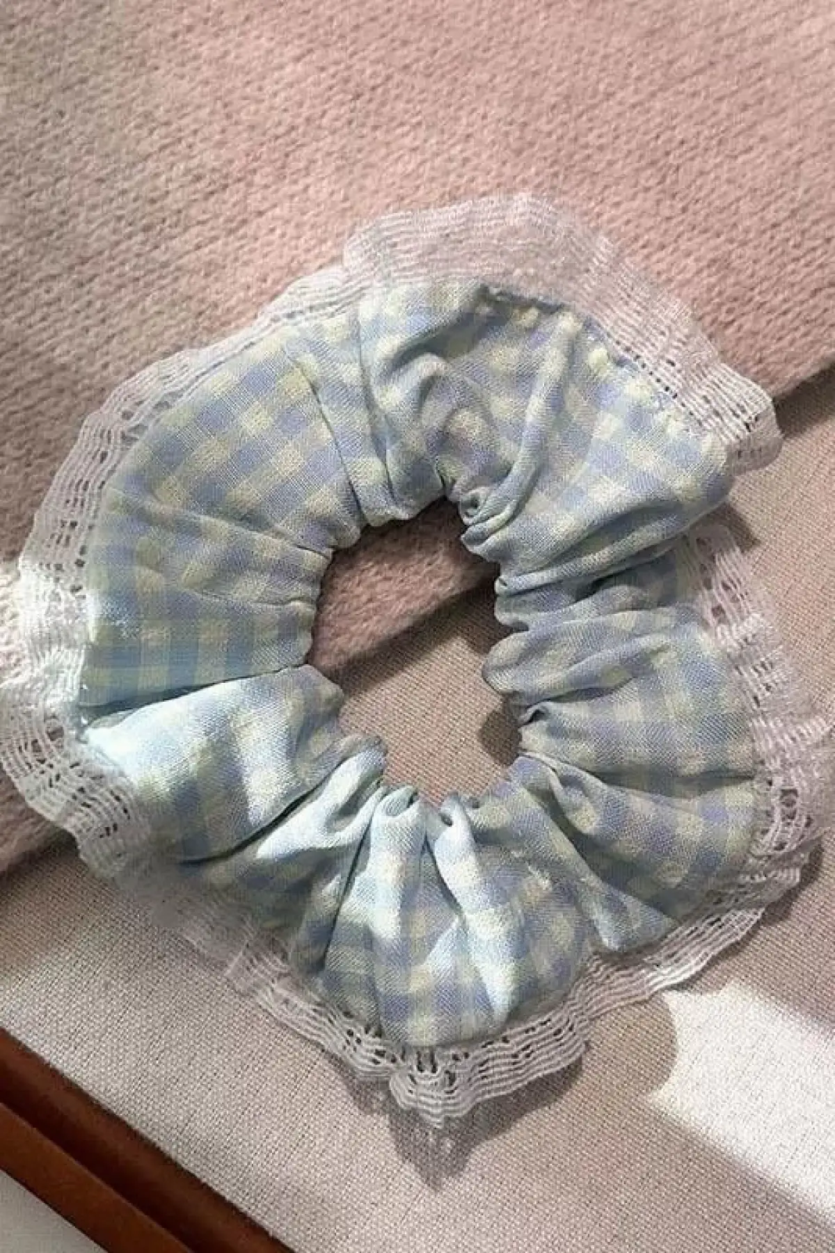 Mavi Renk Pötikare Desenli Simit Toka