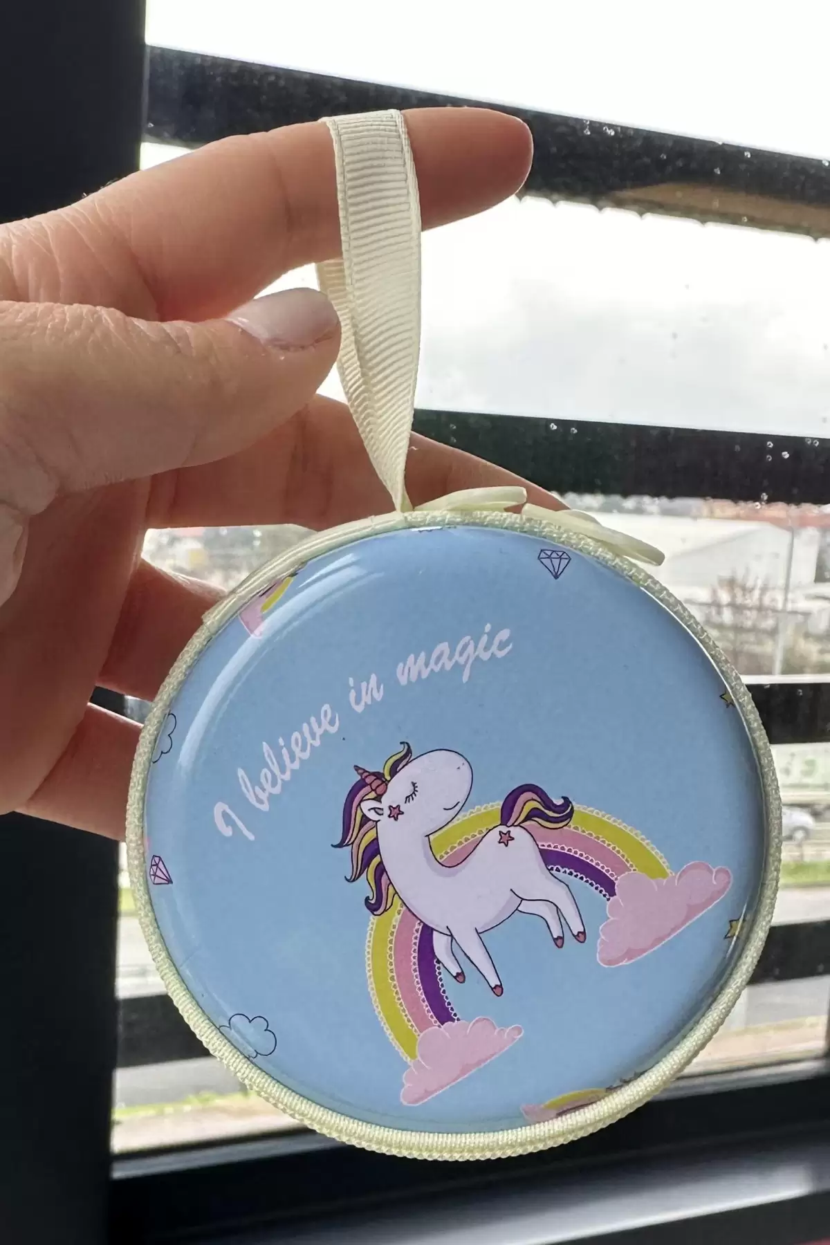 Mavi Renk Unicorn Figürlü Cüzdan/Anahtarlık