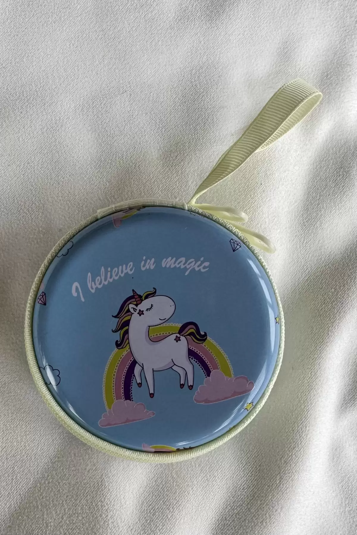 Mavi Renk Unicorn Figürlü Cüzdan/Anahtarlık