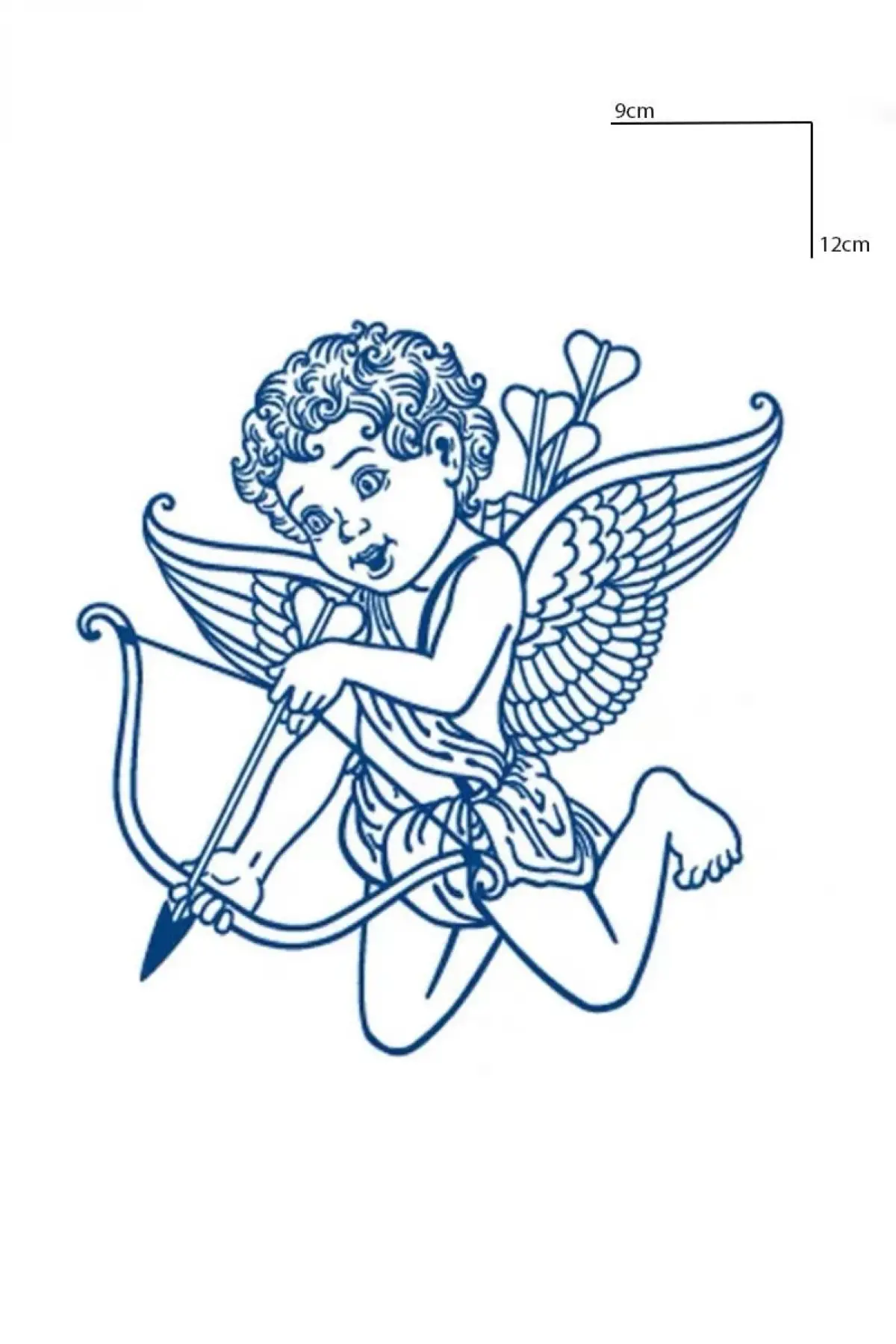 Melek Figürlü 12 Saat Sonra Kararan Geçici Dövme Tattoo