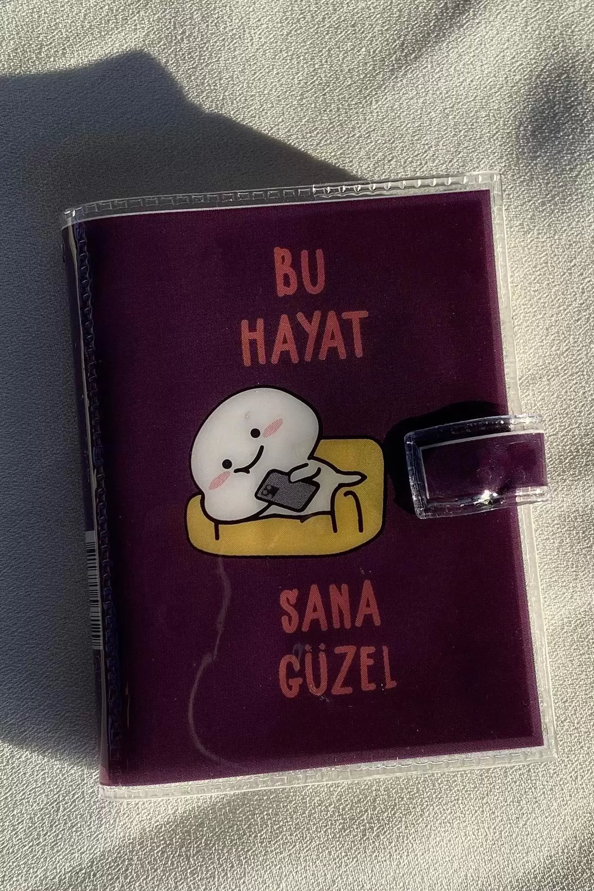 Mor Renk Bu Hayat Sana Güzel Yazılı Mini Defter