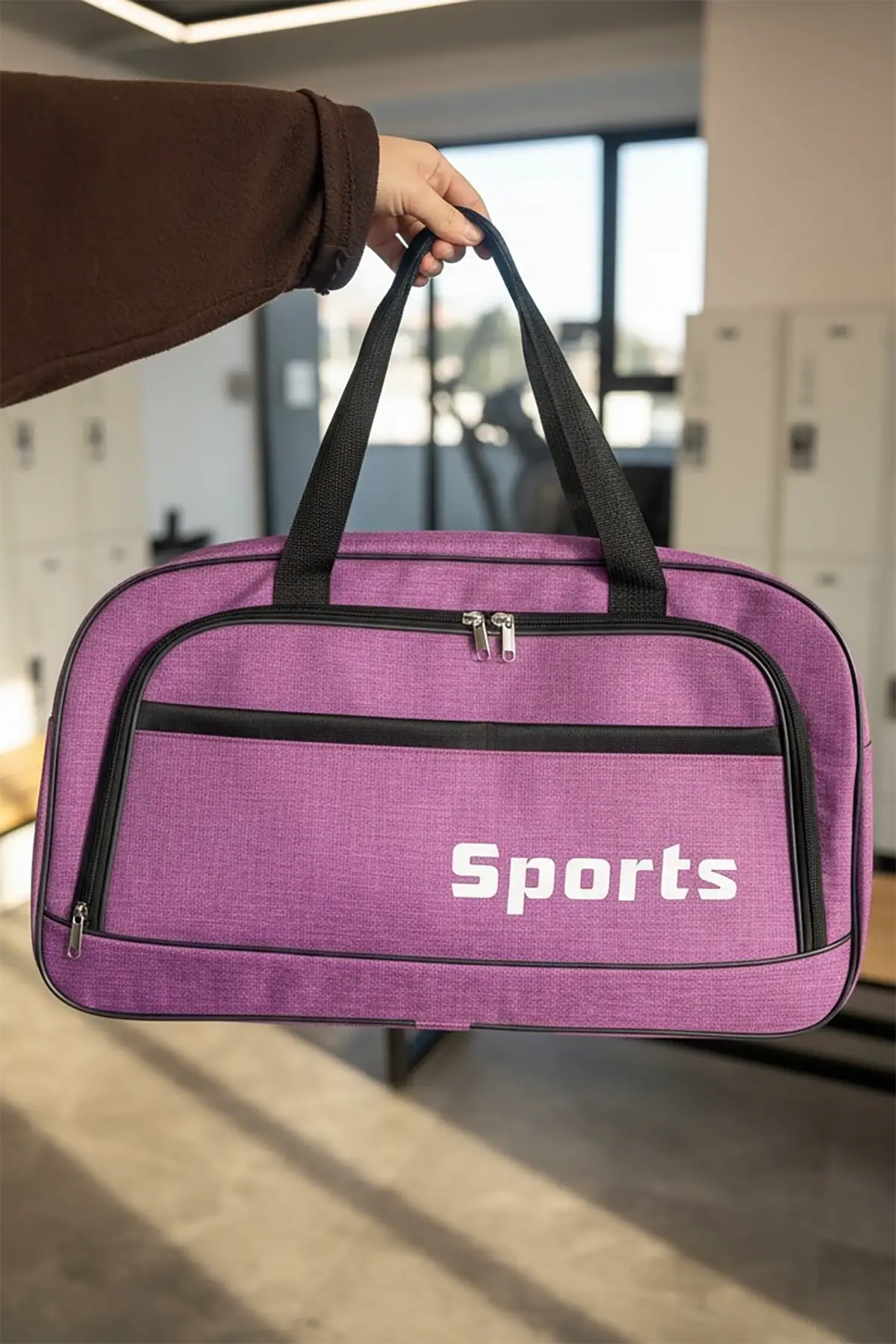 Mor Renk Büyük Boy El Çantası/ Seyahat Çantası