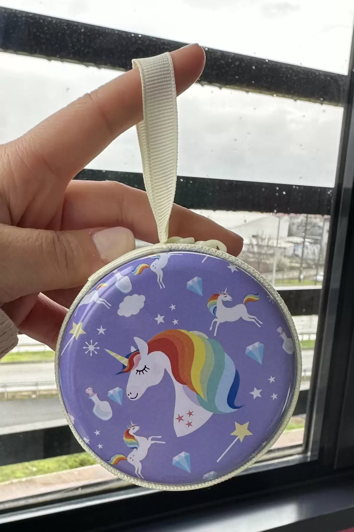 Mor Renk Unicorn Figürlü Cüzdan/Anahtarlık