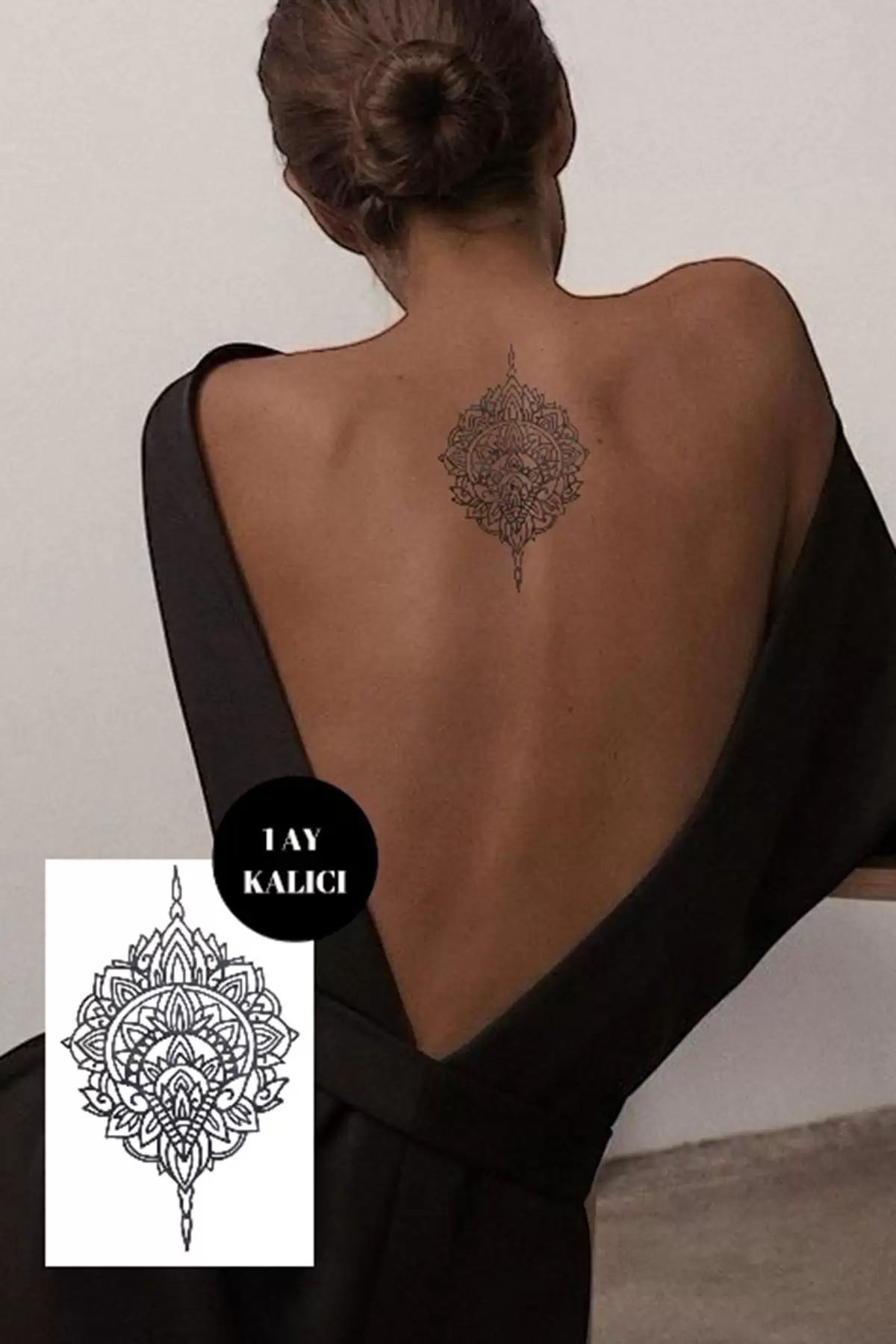 Motif Figürlü 12 Saat Sonra Kararan Geçici Dövme Tattoo