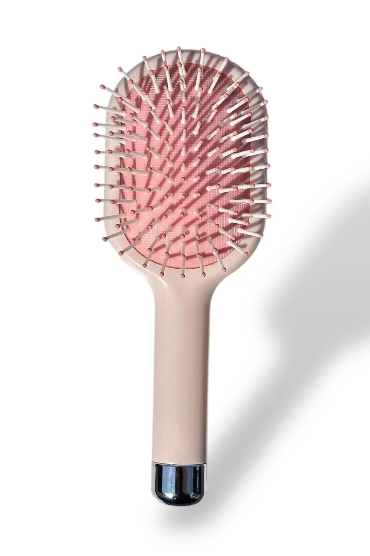 Pembe Renk Çiçek Detaylı Saç Tarama Fırçası/ Tarak