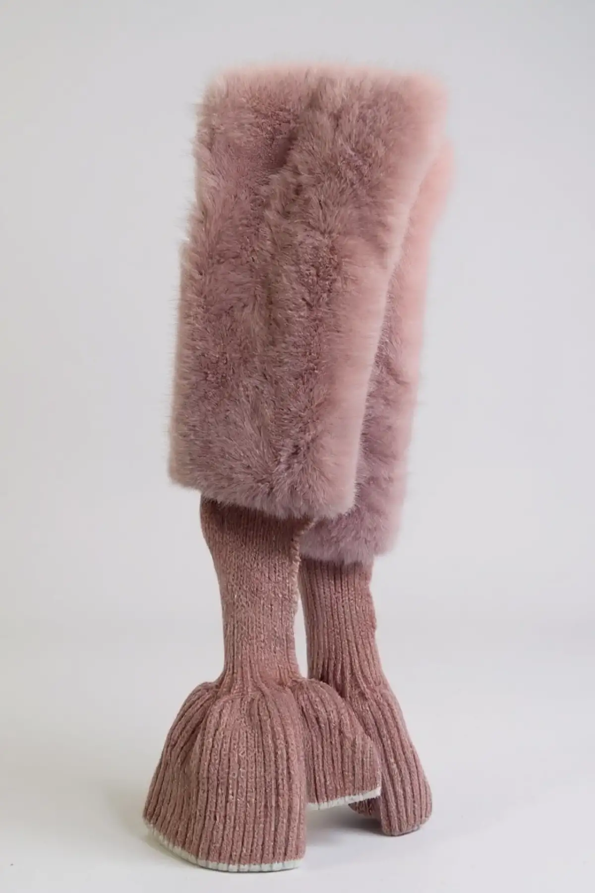 Pembe Renk Çocuk Peluş Atkı