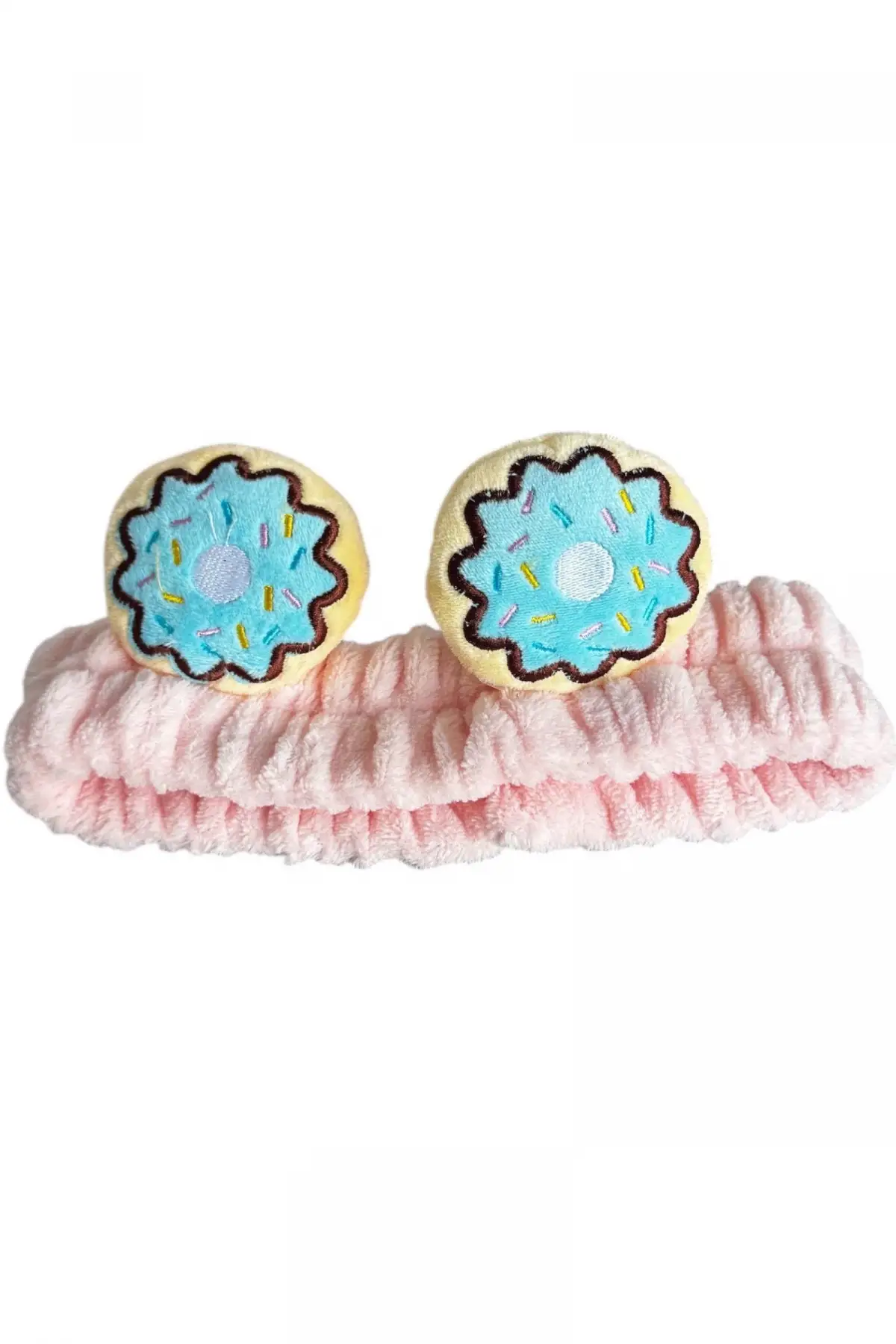 Pembe Renk Donut Figürlü Peluş Saç Bandı