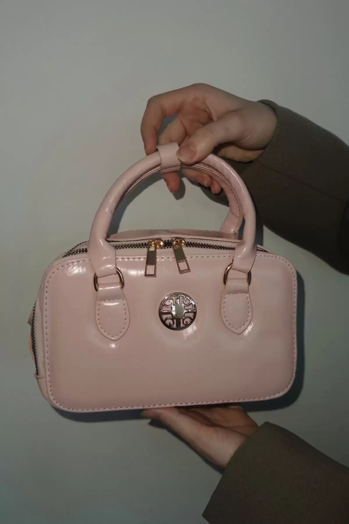 Pembe Renk Kadın Deri Çanta