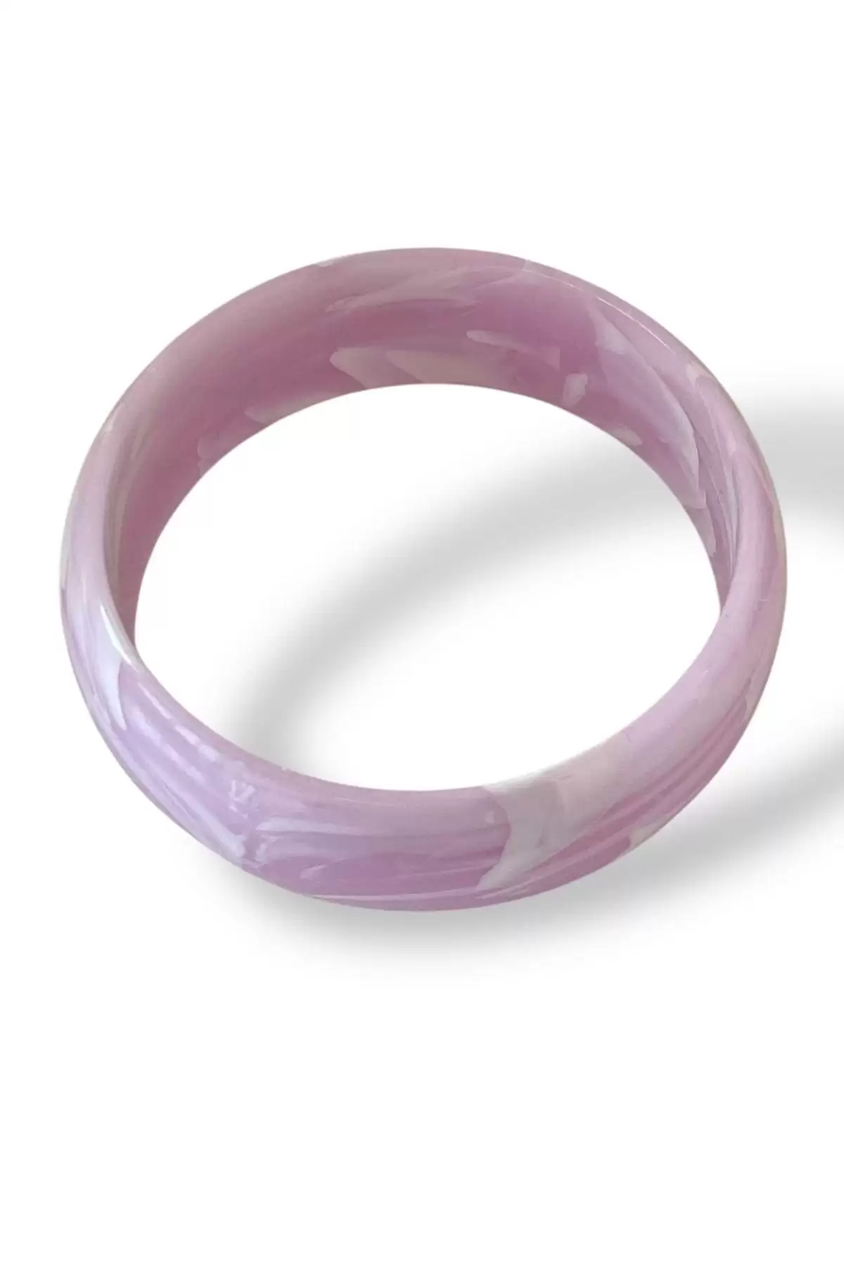 Pembe Renk Kalın Kemik Mika Bileklik