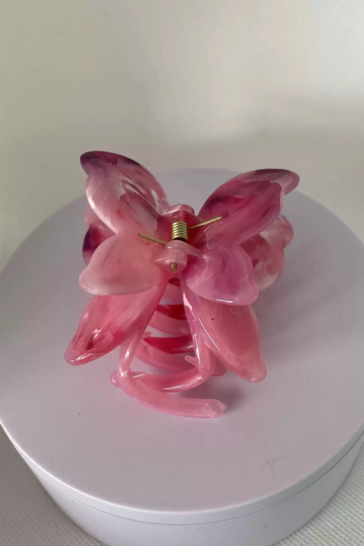 Pembe Renk Kelebek Figürlü Mandal Toka